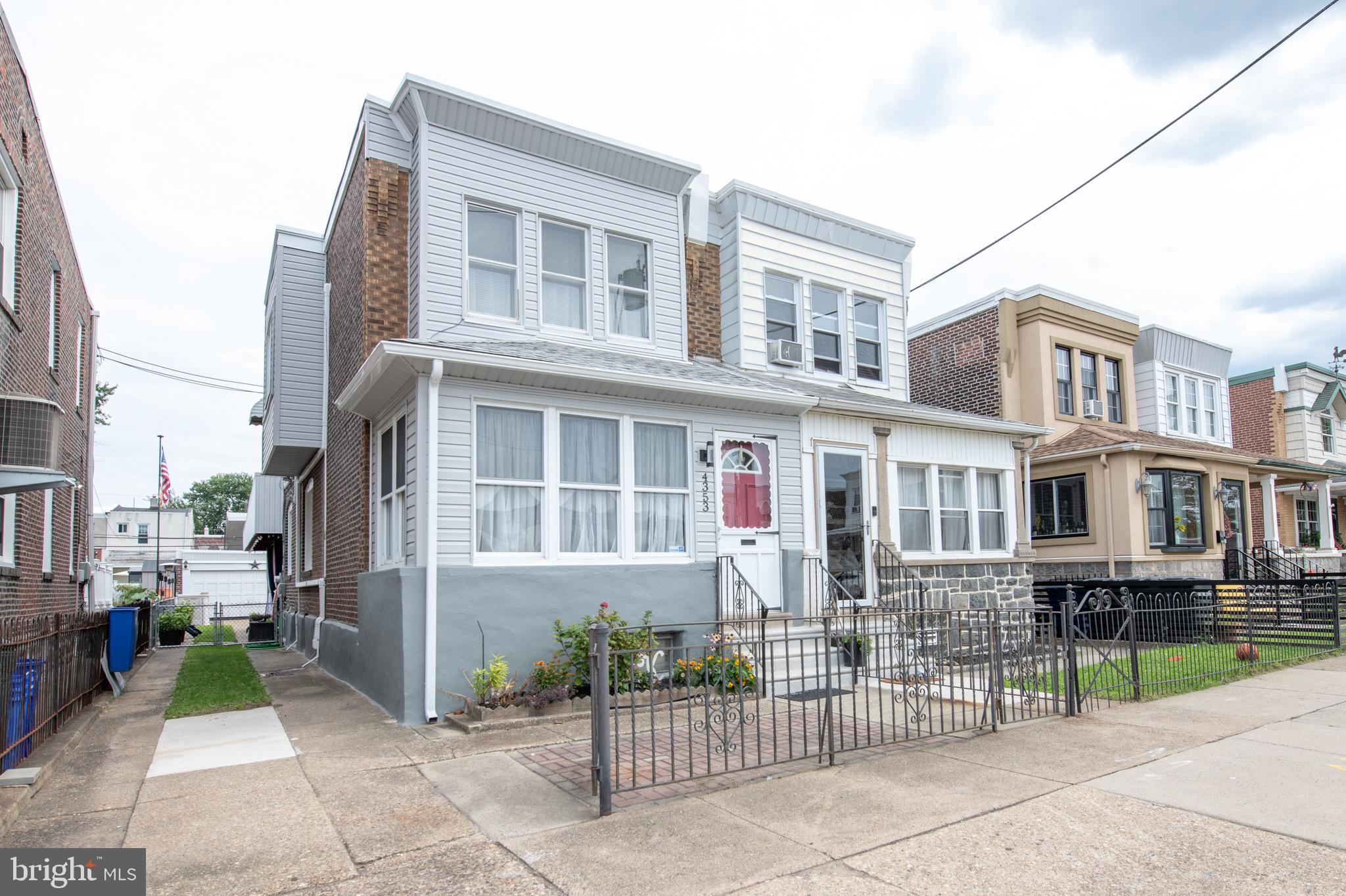 Welcome to the Bridesburg section of Philadelphia!  This gorgeous twin home, on a sought after street, has been well-maintained throughout by its current owners.  Park your car in your driveway and step through your front door to your enclosed porch.  Through the secondary door, you will arrive in your living room which has hardwood throughout, crown molding, and enough space for your family.  The updated kitchen boasts beautiful wood cabinets, stainless steel appliances, and granite countertops.  If you need extra entertaining space, the backyard checks off all of the boxes.  With privacy fencing, covered patio, and electrical outlets, this is the perfect space to watch your favorite Philly sports teams with family and friends.  There is a garage in the yard that can be used for covered parking, a bar area, she-shed, workout space, office space, or whatever fits you and your family's needs.  Back inside, head downstairs and find even more space; with a finished basement, storage space, and a half bath, this is everything you need to complete your "humble abode".  Make your way to the second floor and you will be greeted by three bedrooms, all with their own ductless air units, and an updated full bathroom.  Bridesburg pride is one thing but when it comes to this home, there is no doubt there is pride of ownership!
