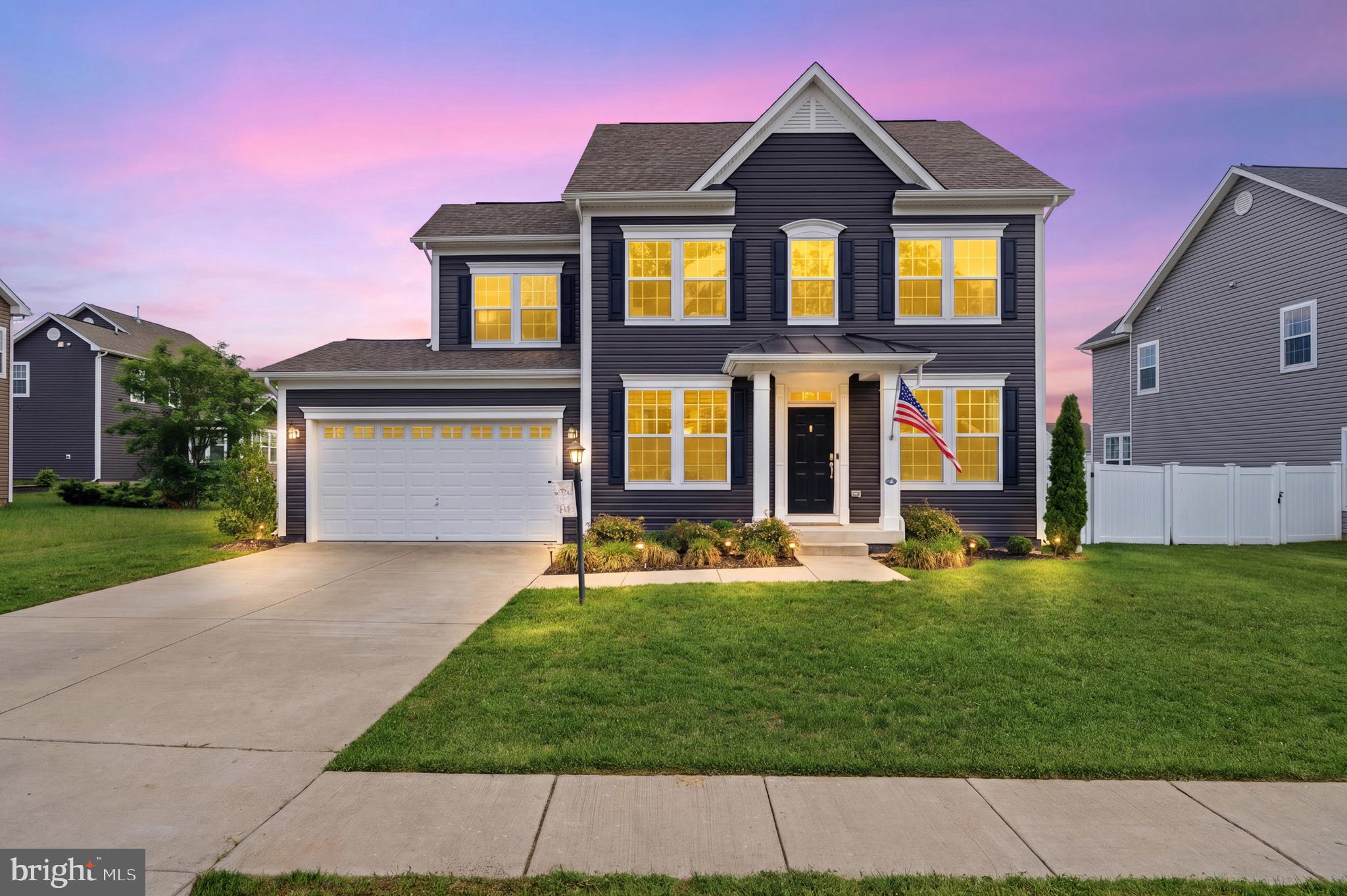 Welcome to a beautifully maintained single-family home offering over 3,000 square feet of thoughtfully designed living space in the desirable Marshall Grove community. Built in 2020, this four-bedroom, three-and-a-half-bath residence delivers modern construction, comfortable layout, and exceptional everyday livability.
The main level features an open and inviting floor plan with abundant natural light and a cozy fireplace anchoring the living space. The kitchen flows seamlessly into the living and dining areas, showcasing KitchenAid appliances, granite countertops, and a layout perfect for both daily living and effortless entertaining.
Upstairs, the expansive primary suite serves as a private retreat with a well-appointed en-suite bathroom and generous closet space. Additional bedrooms are well sized, offering flexibility for guests, a growing household, or a dedicated home office. A fully finished basement adds even more versatile living space — ideal as a recreation room, media area, gym, or guest quarters.
Outside, enjoy a fully fenced yard with a children's playset and plenty of room to relax or entertain. The home also includes a two-car garage and a paved driveway with room for up to four additional vehicles. A transferable HSA home warranty (good through 6/4/2027) covers major appliances, electrical, plumbing, the roof, garage door, and heating/cooling systems for added peace of mind.
The Marshall Grove community features a playground and walking trail right at the entrance, perfect for outdoor enjoyment. Conveniently located near shopping, dining, and parks, with Waldorf just 20 minutes east, La Plata 17 minutes northeast, and the Accokeek Park & Ride only 10 minutes north on Highway 210, this home offers an ideal blend of comfort, space, and accessibility.