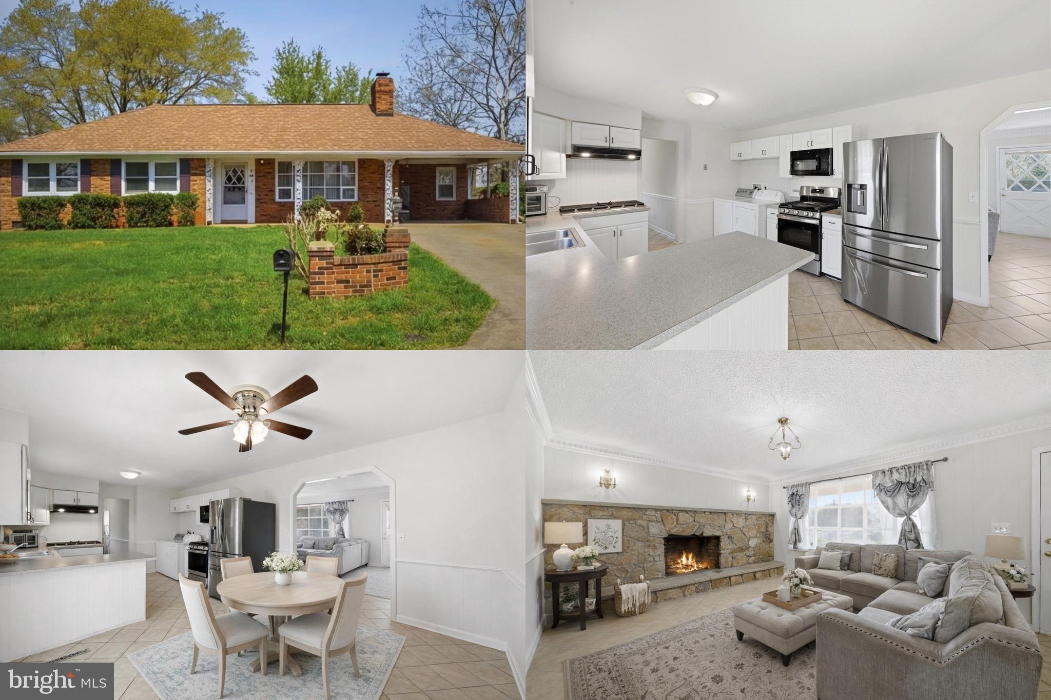 Welcome to 613 Overlook Street—charming in-town living in an established Culpeper neighborhood just moments from dining, shopping, and everyday conveniences. Enjoy the ease of being able to walk to local stores and eateries while still having a quiet place to call home.

This lovely all-brick ranch offers 3 bedrooms and 2 baths, filled with beautiful natural lighting and timeless character throughout. Recently refreshed with luxury vinyl plank flooring, updated appliances, and fresh paint, the home is truly move-in ready.

The living area is anchored by a hand-laid stone, wood-burning fireplace featuring rock sourced from Madison County’s Rose River. Beautiful crown and dental molding add warmth and craftsmanship you don’t often find.

The eat-in kitchen is perfect for those who love to cook, offering both functionality and space to gather. Additional features include a convenient carport entrance leading directly into the kitchen and a large mudroom for everyday ease.

Situated on a level lot, the expansive backyard offers plenty of space to relax, garden, or entertain, and includes a large storage shed for added convenience. Major updates provide peace of mind, with the HVAC, water heater, and roof all replaced in 2025.

Don’t miss this opportunity to own a beautifully updated home with character and convenience in the heart of Culpeper. Photos may be virtually staged