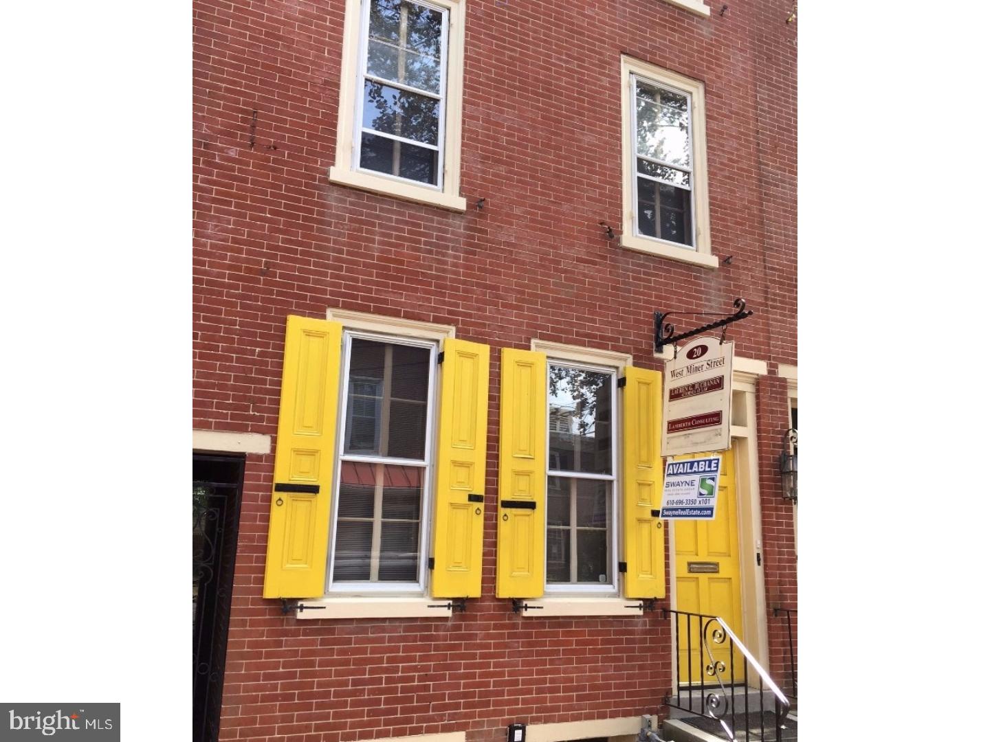 Professional office building in heart of the West Chester Borough, 1 block from downtown center/high street and 2 blocks from Justice center/market street. Available for lease is the 2nd floor suite with 2 offices, private powder room, storage closet. All Utilities included - water, sewer, trash, heat, central air, AND electricity. Building is fully wired for phone and internet. Common areas and exterior cleaning included. Parking garage directly across the street. Street signage available.