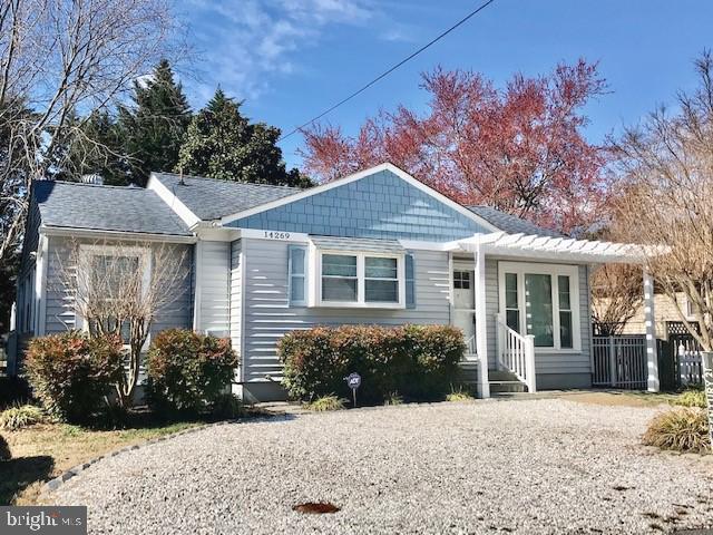 This Solomons cottage is full of character.  Hardwood floors have just been refinished.  Two bedroom and one bath on the main level.  The recently remodeled kitchen has stainless steel appliances and a large box window that brings in the light.  There is a Large sunroom than runs the full width of the house with a sliding glass door walking out to the deck.  There are two large finished rooms in the basement and a full bath.  The laundry room is in the basement, with a full size washer and dryer and a utility sink and tons of storage.  The backyard is fenced and includes a storage shed for your use.  There is a stone patio, perfect for a table.  And  a retractable awning to keep the back deck cool and comfortable.  Beautifully landscaped.   This home is larger than it appears!  This home is a treasure!  Landlord will consider pets on a case by case basis.