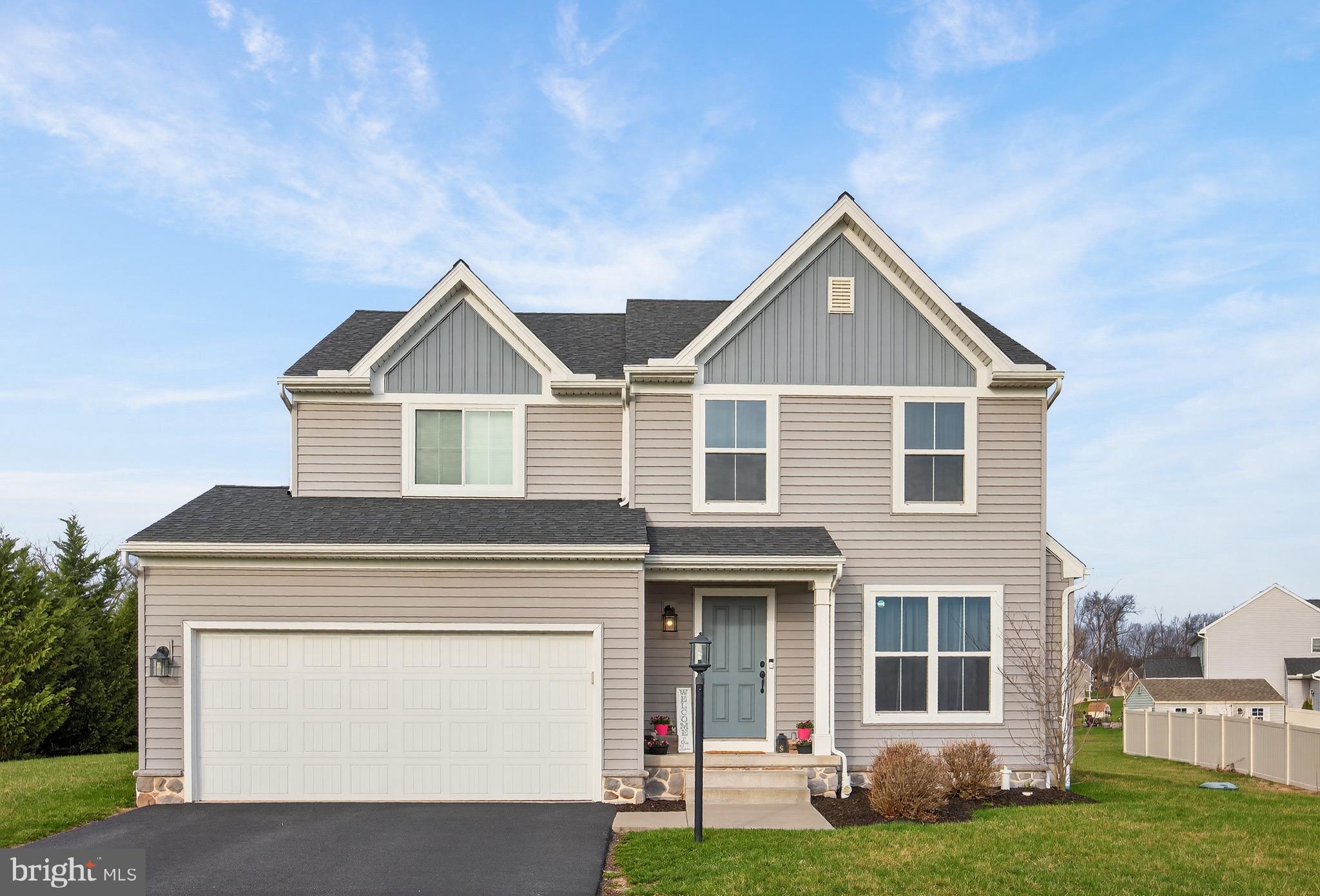 Welcome to 52 Holly Ct, located in the desirable Hampton Heights community just outside of East Berlin. Situated on a spacious 0.46-acre lot, this well-maintained home offers 4 bedrooms, 2.5 bathrooms, and over 2,000 square feet of comfortable living space.  Built in 2018, the home combines modern construction with a functional layout designed for both everyday living and entertaining. The main level features an inviting living area, a bright and open kitchen, and a dedicated dining space, creating a natural flow throughout. Upstairs, you’ll find generously sized bedrooms, including a primary suite complete with a private bath.
Step outside to a patio just off the home—perfect for relaxing or hosting gatherings—while enjoying the expansive backyard. The nearly half-acre lot offers plenty of space for outdoor activities and future possibilities.  Additional highlights include a full, unfinished basement, providing excellent storage or the opportunity to create additional living space to suit your needs.  Conveniently located near local amenities, schools, and commuter routes, this home offers the perfect blend of comfort, space, and potential. Don’t miss your opportunity to make it yours!