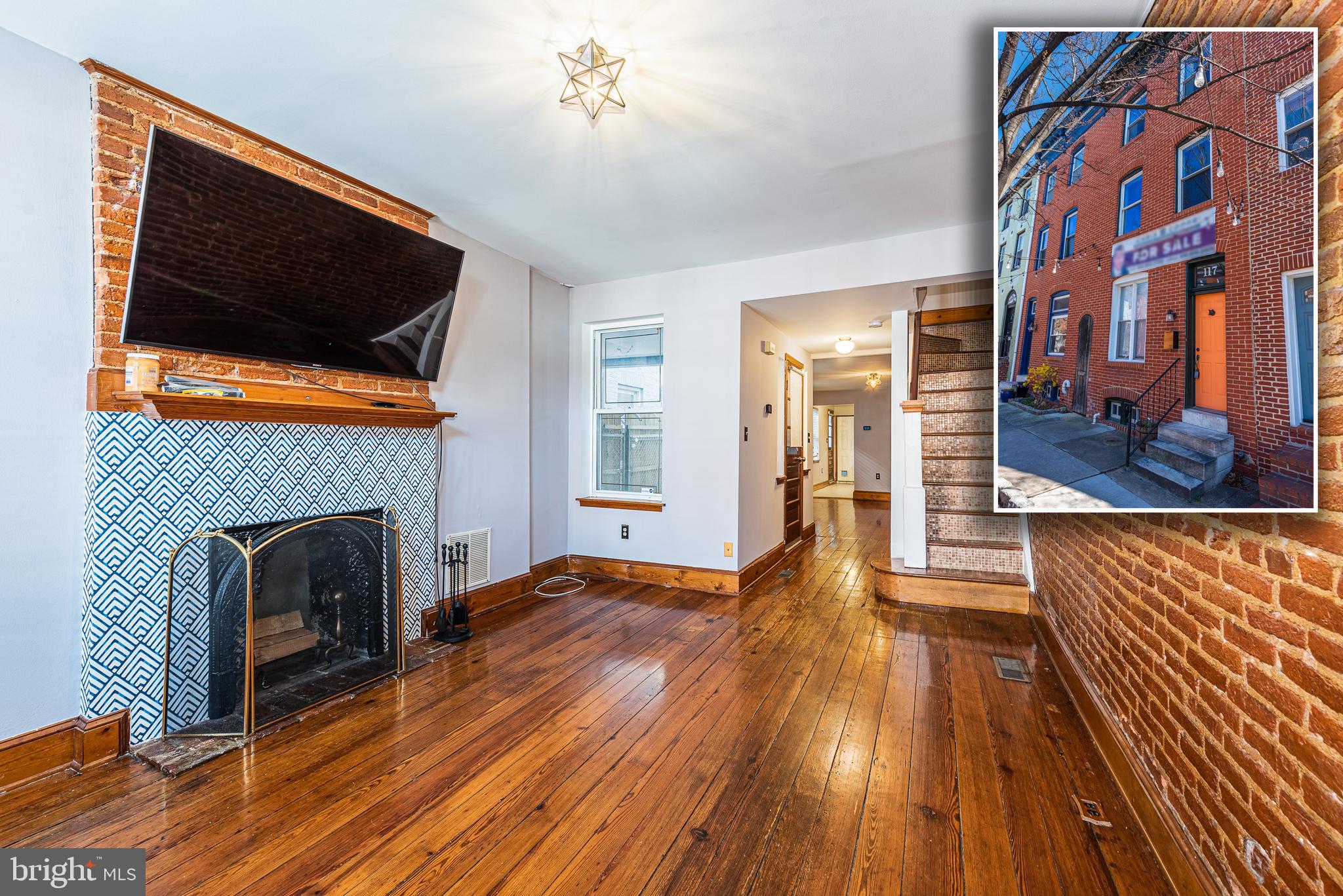 QUINTESSENTIAL BUTCHER'S HILL HOME THAT'S LOADED WITH CHARACTER & CHARM!  Features include hardwood floors and exposed brick throughout, main level with an inviting living room with a fireplace, separate dining room, large kitchen with ample cabinet space, and a half bath with laundry area.  The 2nd level offers 2 bedroom suites - each generously sized with full baths.  The 3rd level has a 3rd bedroom or family room with a vaulted ceiling and has access to the rooftop deck with sweeping views.  The backyard has a large paver patio and garden areas which is perfect for entertaining.  Centrally located between Patterson Park, Johns Hopkins, Fells Point, and Harbor East!  Pack your bags and move right in!