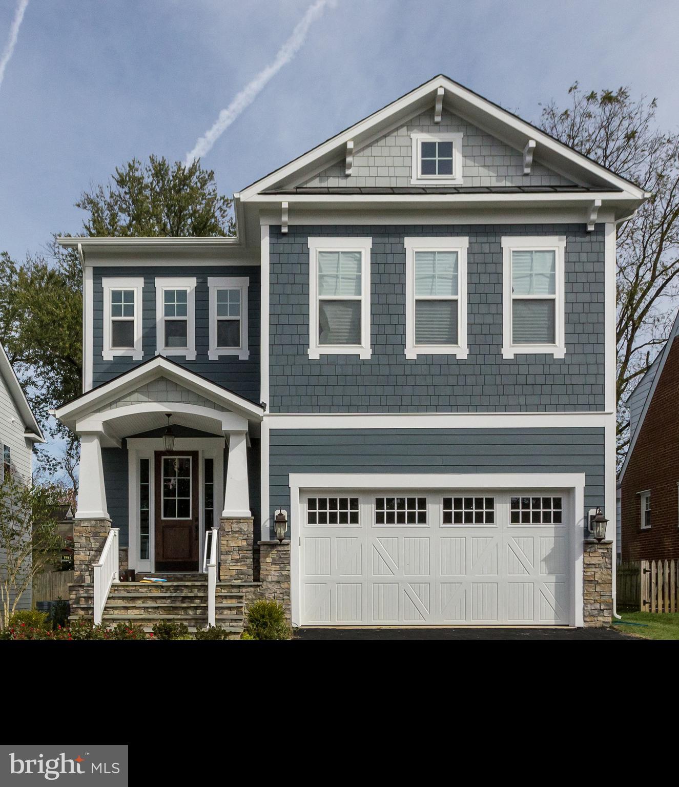 Welcome Home to the Evergreene Homes  Nottingham! This charming Craftsman offers the look and feel of a traditional home with an open concept design inside, Board and Batten siding covered porch with stone water table, and flagstone front porch. A seamed metal roof covers the front door.As you enter through the lighted craftsman s door, the light and open concept pulls you in as you see though the home with no walls blocking your views, yet, there are defined rooms for everything and everyone.  Lots of natural light hits you as you enter the main level of the home where you are greeted by a beautiful formal Craftsman Staircase case that is stained with oversized square pickets and posts joined by The Sand in Place floors accented by the bright white Craftsman Trim and Wainscotting. The large formal dining room offers a wall of windows, and sand in place hardwood, that opens directly to the Family Room. Gas fireplace, Coffered Ceiling, and loads of windows feels inviting. The Coffered Ceiling is extended to the kitchen for a dramatic look and feel allowing you to use this space without pre-determined definitions.  The Deluxe kitchen is fully equipped with a 5-burner cooktop, convection wall oven and convection microwave/oven.  Bright white kitchen with a hint of Gray is offset by the hardwood floors and under cabinet lights. The oversized island is free and open to use as you wish. The Farmhouse sink sits beneath the casement windows overlooking the rear yard.Formal Study on the main level offers a private getaway. Work from home, and be tucked away from the busy front door! The Half bath is also tucked away for guests to use privately.The oversize mudroom is amazing. The mudroom is finished with future grade cubbies. This private entrance offers direct access to the two car garage.Heading upstairs each bedroom is ample size, with a buddy bath. The buddy bath offers pocket doors that open to the double sinks. A separate room is designed with a tub and toilet. A whole house fan vents the home, on demand or at the request of the home owner. This amazing feature allows fresh air to brought into the energy-efficient home for your family s health.  The laundry room is on the front of the home offering a built-in cabinet system with granite counter top. You re going to love the Master Suite! Feel the huge box ceiling, loads of windows, and amazing walk in closet.  The Master Bath sports an over-sized shower with rain head and his and hers vanity tops that are separated by a makeup table. What I love is the size of the shower and the frameless shower door, tile shower floor with seat. So much glass and they even found room for a window.We re not done yet! The finished basement is the icing on the cake.  Finished Rec-Room, Full Bath and huge 5th Bedroom give you that extra square footage and place to send the kids.  With the upgraded carpet and pad, this space will be very inviting.  Access to rear yard from the walkout stairs are conveniently located off to the side, so Evergreene Homes can construct your deck with stairs off the Family Room! This compost deck is designed to give you room to play on the deck and off!Close to Marymount U you are quick to DC and just down Glebe to Metro and fun Arlington festivities.  Come one, come all!