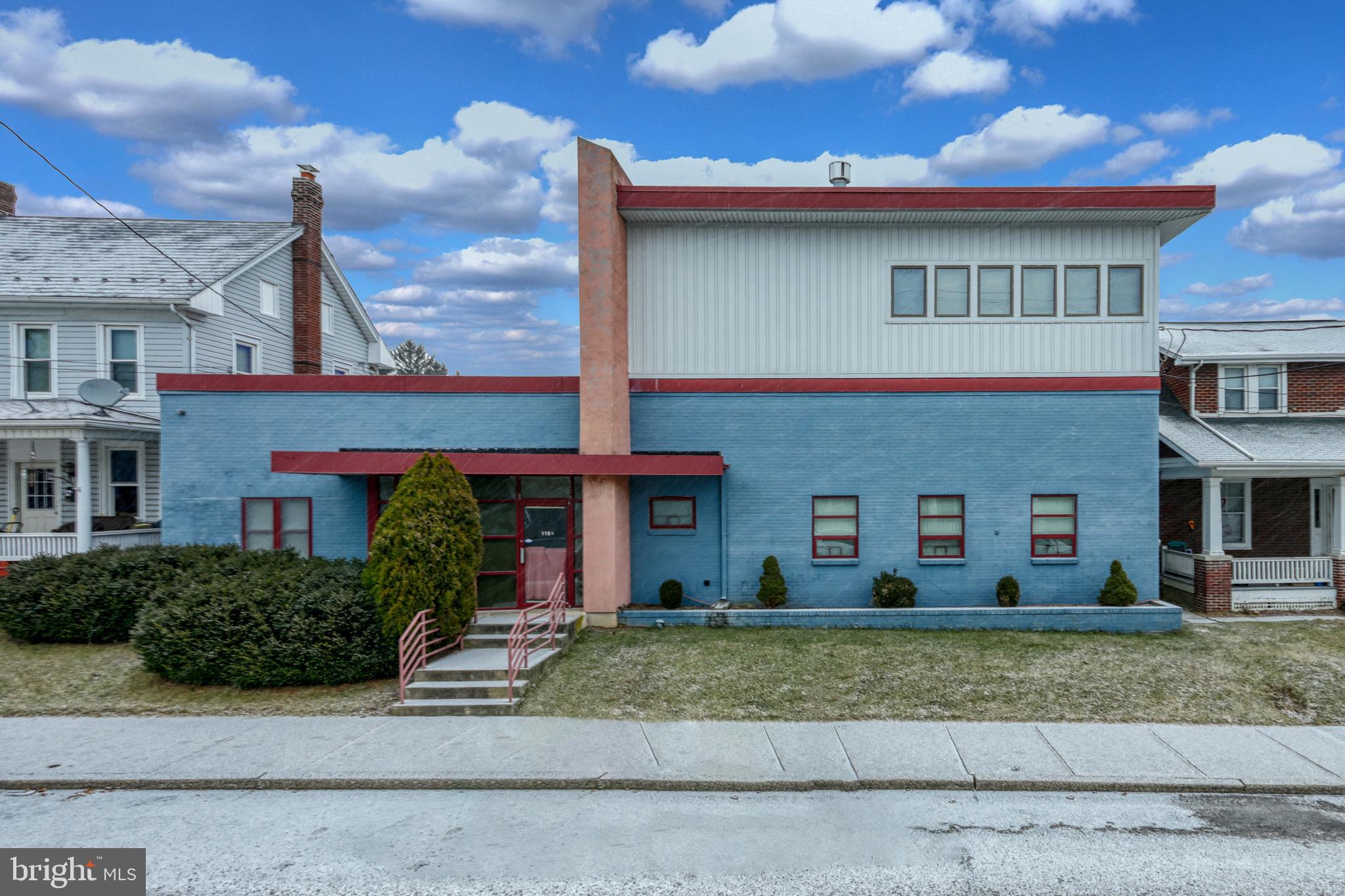 Well maintained commercial building with 2 income producing apartments. 1st floor apartment conversion in 2011, new siding in 2010, mini split unit Amana unit 2012, New HVAC 2016 2nd floor apartment. Water and sewer is split 3 ways. Total Sq ft 3,556, Office 1,038sq ft, 1st floor apartment 1,038 sq ft, 2nd floor apartment 770 Sq ft              Average apartment rent $793. per month, main    level office could be rented for $710 per month.  Total rental income including utility reimbursement is approximately $30,509 annually.