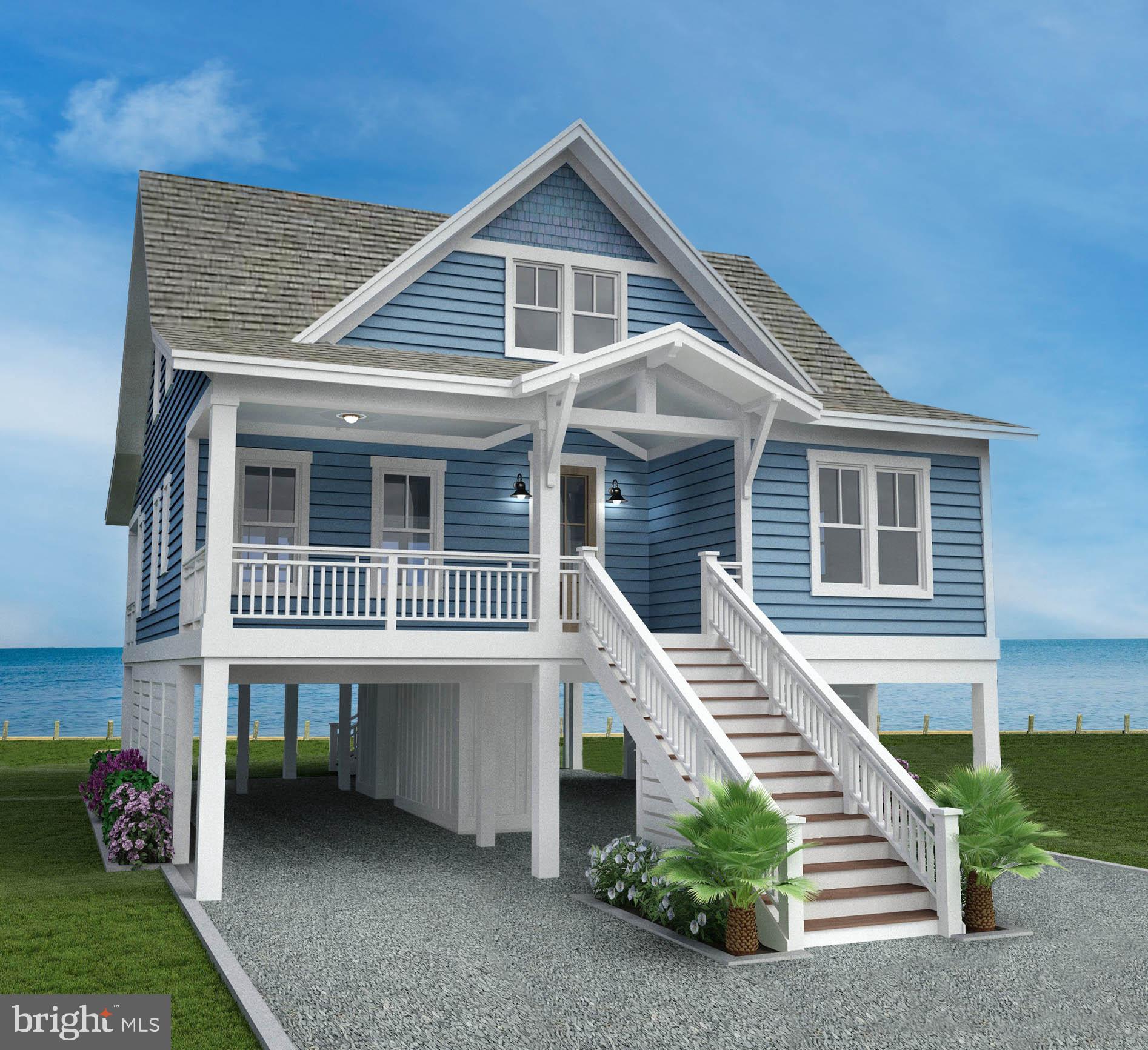 The Sea Spray is a lovely 3 bd, 2.5 ba home with plenty of space. The functional and stylish design offers a 1st floor primary bd with an en-suite bathroom. The main level also showcases a kitchen, separate dining room, living room and two porches. The upper level hosts 2 more bd, a full ba and an office space. This beautiful lot on Castaway Drive will not last long. It is the perfect spot to build your dream home in this water front community. Enjoy all that Captain's Cove has to offer. The many amenities include 2 outdoor pools & 1 indoor pool, tennis courts, the community marina & boat ramp, exercise room, the playground & restaurant at the Marina Club. Minutes to the beach! Just a short ride to Ocean City, MD, Chincoteague Island or Assateague Island. The home is to be built & the photos of the model home may include options. Taxes based on land only.