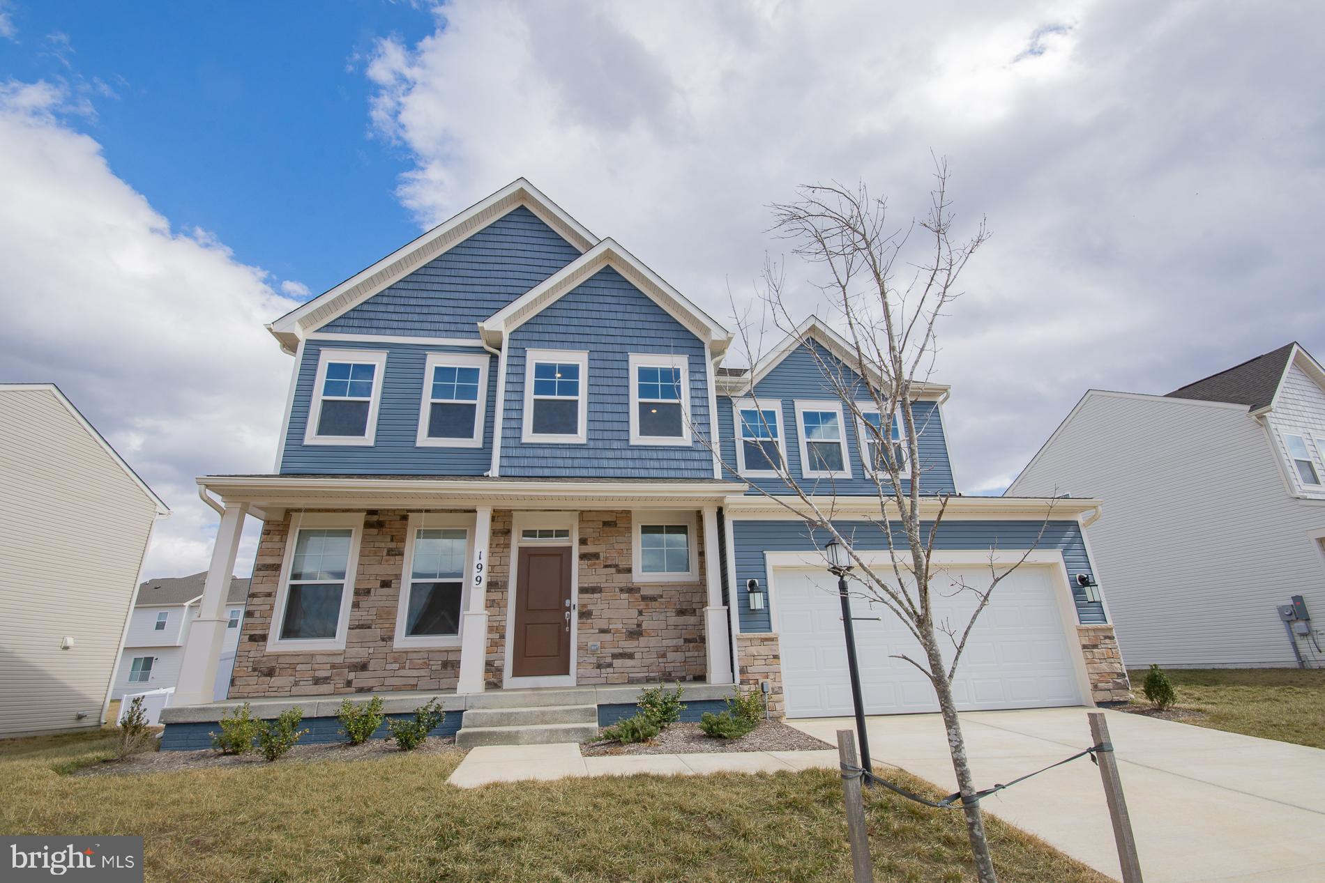 Welcome to 199 Solstice Way, a stunning Colonial home in the sought-after Norborne Glebe community! This area is located right off of 340 bypass making it convenient to commuters, shopping, and schools. Enjoy access to a community pool, play area, basketball court, tennis court and walking path while living in this beautifully designed home featuring stone and vinyl exterior.  Step inside to 9-foot ceilings, a spacious family room with a stone gas fireplace, and a kitchen that boasts granite countertops, a large island, a generous pantry, double oven, stainless steel appliances, and recessed lighting, perfect for entertaining.
Upper level offers 4 bedrooms, 2 full baths, and laundry room.  The 16x16 primary suite offering a walk-in closet and an ensuite bath with a large shower, dual vanity, and water closet. Each bedroom includes ceiling fans. The unfinished walk up basement is ready for your personal touch and includes rough-in plumbing and  passive radon system.  Outside, enjoy a completely fenced backyard and a 19x20 garage. HOA fees include access to the pool, trash service, and road maintenance. Don't miss out on this fantastic home in Norborne Glebe—schedule your showing today!