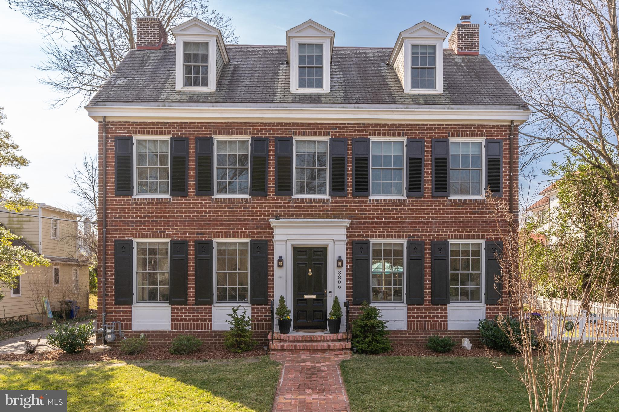 Welcome to this beautifully renovated brick colonial nestled in the highly coveted Section Three of Chevy Chase. Steeped in timeless elegance and modern luxury, this home seamlessly blends classic architectural charm with contemporary amenities.
The welcoming entrance foyer greets you with gleaming hardwood floors, exquisite crown molding, original pocket doors and a view to the rear garden.  An inviting living room, adorned with a wood burning fireplace and elegant finishes, creating the perfect ambiance for entertaining or relaxing. The adjacent formal dining room boasts a designer chandelier and a sliding door to the rear patio - making it great for indoor-outdoor entertaining.
The kitchen is a chef's dream with a Wolf range, ample storage and prep spaces,  and a spacious island for family and friends to gather around, along with an adjoining family room with a second wood burning fireplace.
Upstairs, you'll find a primary suite with a walk-in closet and a spa-like ensuite bathroom featuring a dual vanity and walk-in shower and walk-in closet. Two additional bedrooms, a large hall bathroom with a double vanity and hall linen closet complete the second level.  The third level provides two more bedrooms with delightful fan light windows and a hall bathroom.
The finished walk out lower level provides additional living space with a family room, kitchenette, laundry and a sixth bedroom and a full bathroom.
Outside, the beautifully landscaped flat backyard offers a serene escape, featuring two patios  perfect for al fresco dining and entertaining. 
All of this is steps to Brookville Market & Pharmacy, Chevy  Chase Elementary and in bounds for membership to  Chevy Chase Recreation Association (pool and tennis club).