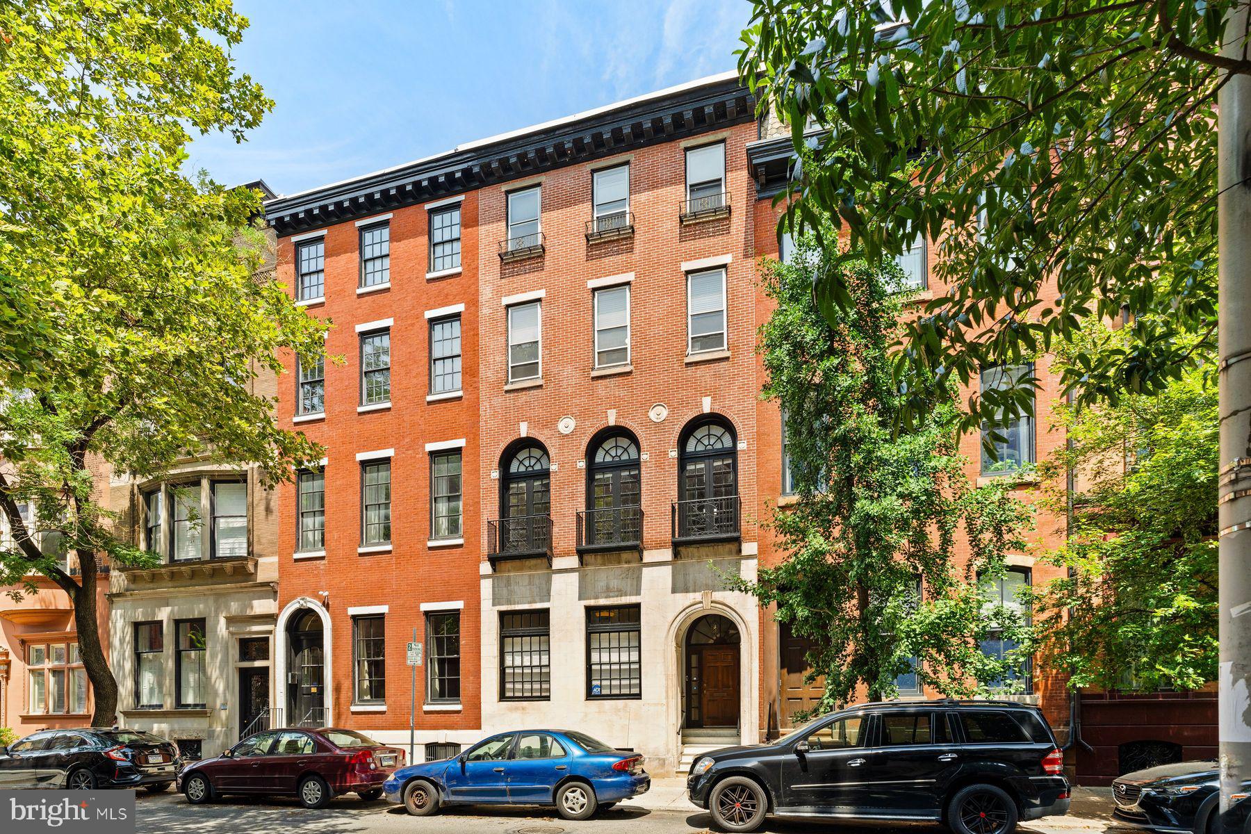 Welcome to a grand historic townhome, situated in the heart of Rittenhouse Square. Originally built in 1750, with a Colonial Revival facade upgrade in the 1920s, this property exudes timeless elegance and charm. Previously a doctors office, and now a family residence with an additional apartment/in-law suite off Manning. While it may require some updating, the potential for transformation into a multi-family residence is limitless, as are the potential variations of live/work or live in part while the rest produces income. Featuring classic architectural details, including intricate moldings, original fireplaces, soaring ceilings and expansive windows that flood the home with natural light. The spacious floor plan features multiple living areas, offering flexibility for grand entertaining and/or comfortable family living. Your purchase here also includes a rare 2-car garage, providing convenient and secure parking. This is a unique opportunity to own a piece of Philadelphia's rich history, while creating your dream property in one of the city's most coveted neighborhoods!