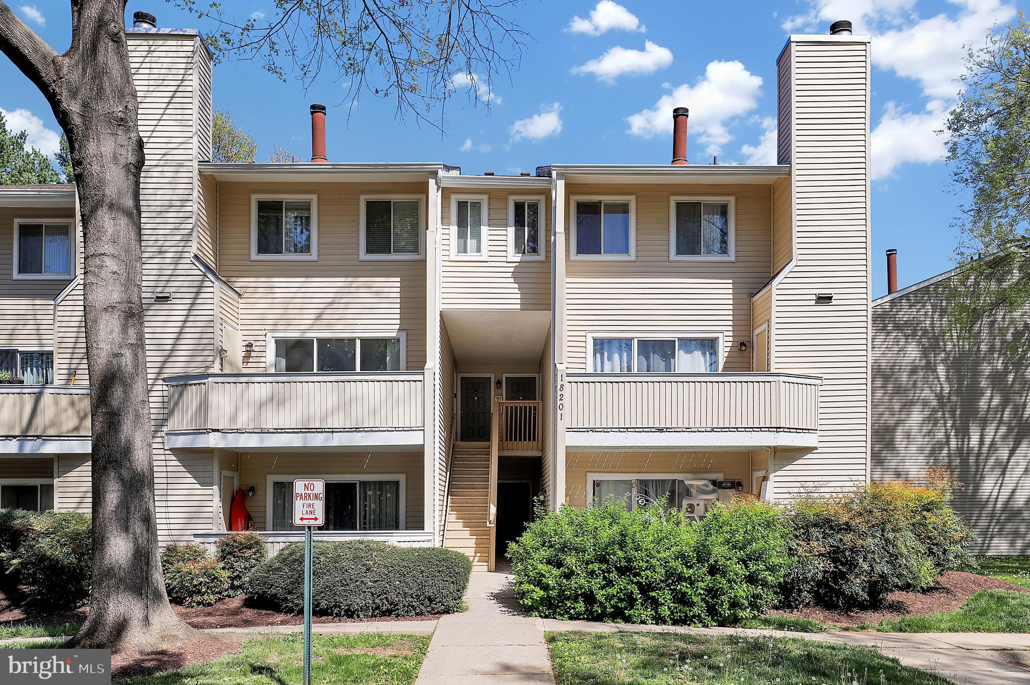 Move-in ready and freshly painted, this beautifully updated 2-bedroom, 2.5-bath condo offers comfort, style, and convenience in the sought-after Farmingdale community. Enjoy a low monthly condo fee of just $300, covering exterior maintenance, lawn care, trash, and more. The kitchen shines with brand-new stainless steel appliances, luxury vinyl plank flooring, and newly varnished cabinetry. The adjacent laundry closet includes a new stackable washer/dryer behind sleek six-panel doors. The living room features dark wood-look laminate flooring, a wood-burning fireplace, and a private balcony deck—ideal for outdoor relaxation. A stylish main-level half bath includes a granite vanity and ceramic tile. Upstairs, both bedrooms offer new laminate flooring, large closets, and full in-room baths with new vanities, mirrors, LVP flooring, and tub/shower combos. Other recent updates include a 9-year-old HVAC, new closet doors throughout, and upgraded white light and outlet covers. The community offers a pool, fitness center, clubhouse, walking trails, playgrounds, and a scenic lake. Just minutes from major shopping centers, restaurants, and parks—with easy access to I-270, the MARC train, and key commuter routes—this home is perfect for first-time buyers, downsizers, or investors.