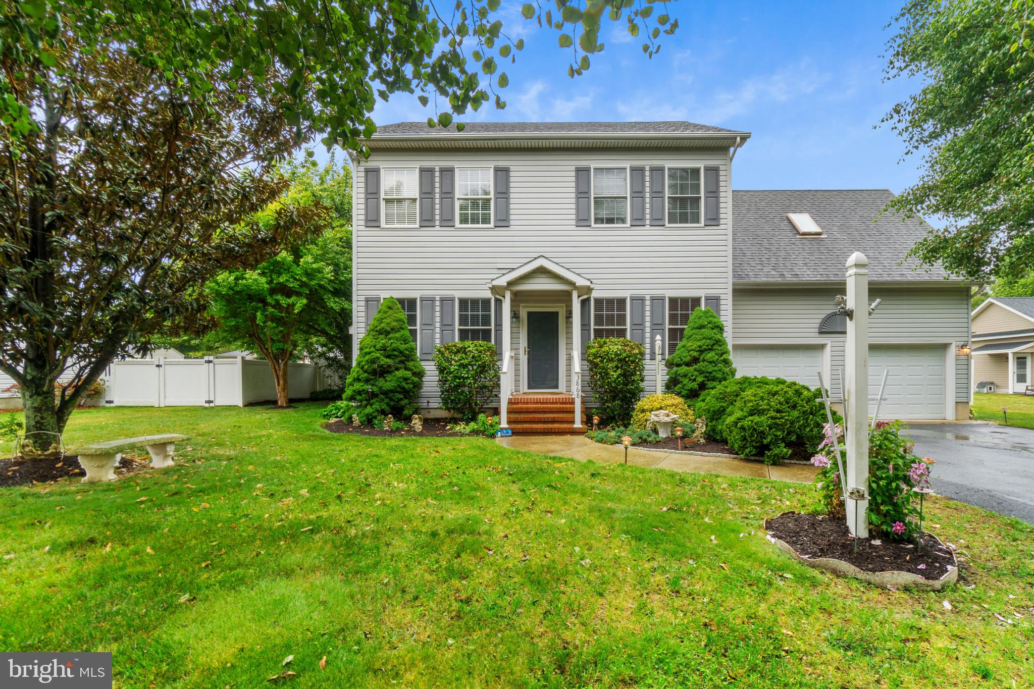 Welcome Home to a beautifully maintained home tucked away on a quiet cul-de-sac in an established neighborhood conveniently located within minutes of RT50 for easy commuting to Easton, Cambridge or the beach.  This spacious 4 Bedroom, 3 Full Bath home offers the flexibility todays buyer's are looking for with a potential 5th main level bedroom thanks to a dining room with closet access and adjacent full bath.  Designed for comfortable everyday living and effortless entertaining, the main level features 9 foot ceilings, crown molding and generous living spaces including an open kitchen with island, plenty of cabinets, dining and living area that flows seamlessly for gatherings both large and small.  Step outside to a beautiful 17 x 15 screened in porch with ceiling fan to create a perfect spot for morning coffee or quiet evenings overlooking beautifully landscaped, fenced back yard.  Upper level you will find a spacious primary suite with 2 separate closets, the primary suite includes a double sink, soaking tub and separate shower.  Upper level laundry area is convenient for the 3 additional upper level bedrooms.  The added feature of this home is the upper level 23 x 15 Bonus room with vaulted ceilings.  Some facts about this home - Upper level A/C is 1 year old, Main level A/C is 2 years old.