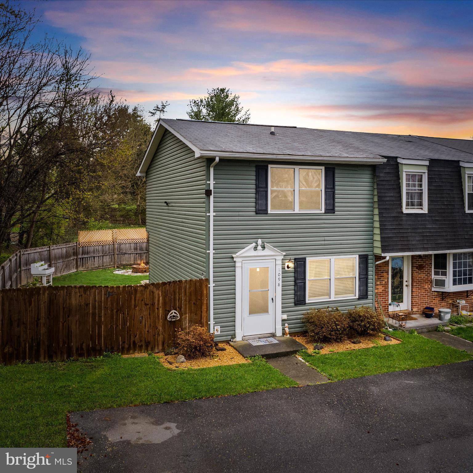 Location, location, location! Welcome to 1098 Filbert Street — a charming end-unit townhome nestled in the heart of Stephens City, conveniently located near shopping, dining, and access to I-81 and I-66. The main level offers a cozy living room, dining area, and a kitchen equipped with a pantry and spacious island. Upstairs, you’ll find three generously sized bedrooms with ample closet space and a full bathroom. Step outside to enjoy the oversized lot, complete with a back patio, fire pit, privacy fence, and a storage shed. The backyard backs to a common area and playground, perfect for outdoor fun. This gem won’t last long — schedule your showing today!