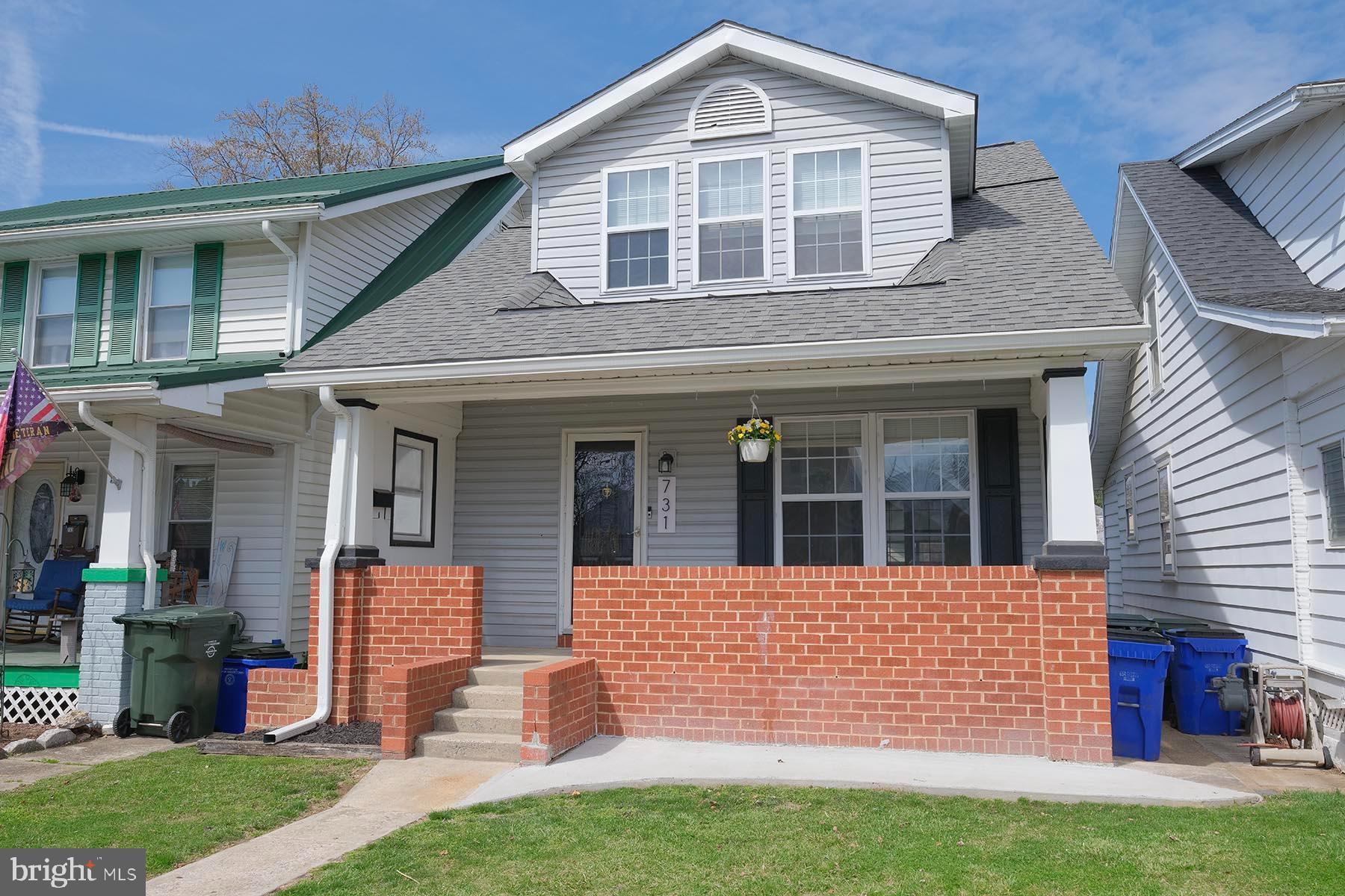 Charming  2 bedroom and 1 full bath bungalow located in South Hagerstown!  2nd floor bonus room possible 3rd bedroom.   This home includes central AC!  As you enter you're greeted by a foyer leading to the family room with multiple windows offering plenty of natural light.  The kitchen offers a tile floor, plenty of cabinets, appliances convey! A formal dining room and mudroom complete the first floor.  The second floor includes a full bathroom, 2 bedrooms and a bonus room.  Large unfinished basement with storage room, level walkout to backyard.  The Backyard is fully fenced, has a beautiful brick patio.  2 car garage with alley access.  Enjoy relaxing on the covered front porch!  Walk to a local favorite Krumpe's Donuts!  Convenient to I-81, I-70, schools, shopping, restaurants and more!  Don't miss the opportunity to make this wonderful home yours!