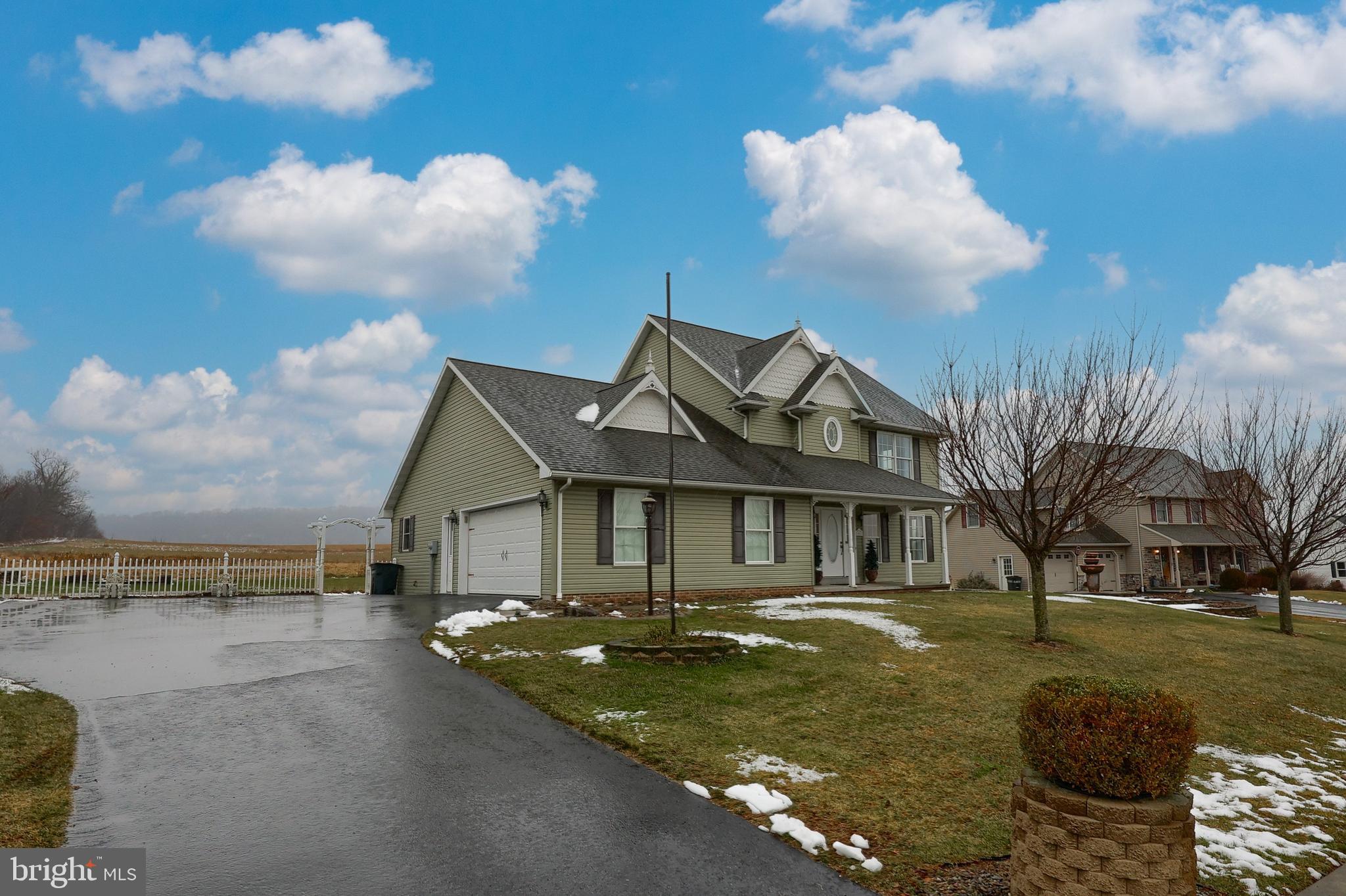 Welcome to this beautiful well maintained custom-built home located in the gorgeous Tree Line Development in the Northern Lebanon School District. Situated on almost half an acre, this four bedroom three bathroom home has so much to offer.  Mountain and farmland views, quiet street, flexible floorplan with spacious rooms, a first floor primary bedroom/bath, first floor laundry, large windows offering tons of natural light, oversized side load garage, sunroom with a fireplace, spacious kitchen with tile backsplash and an island, separate dining room, several walk-in closets, and large basement with custom  shelving and outside entrance.  The heat pump was replaced in 2019 and there is a hookup for a whole house generator. Kitchen refrigerator, snow blower, riding mower, push mower are included.  Convenient to Rt 22, I-78, I-81, and the PA Turnpike. This home will not last long. Schedule your showing today!