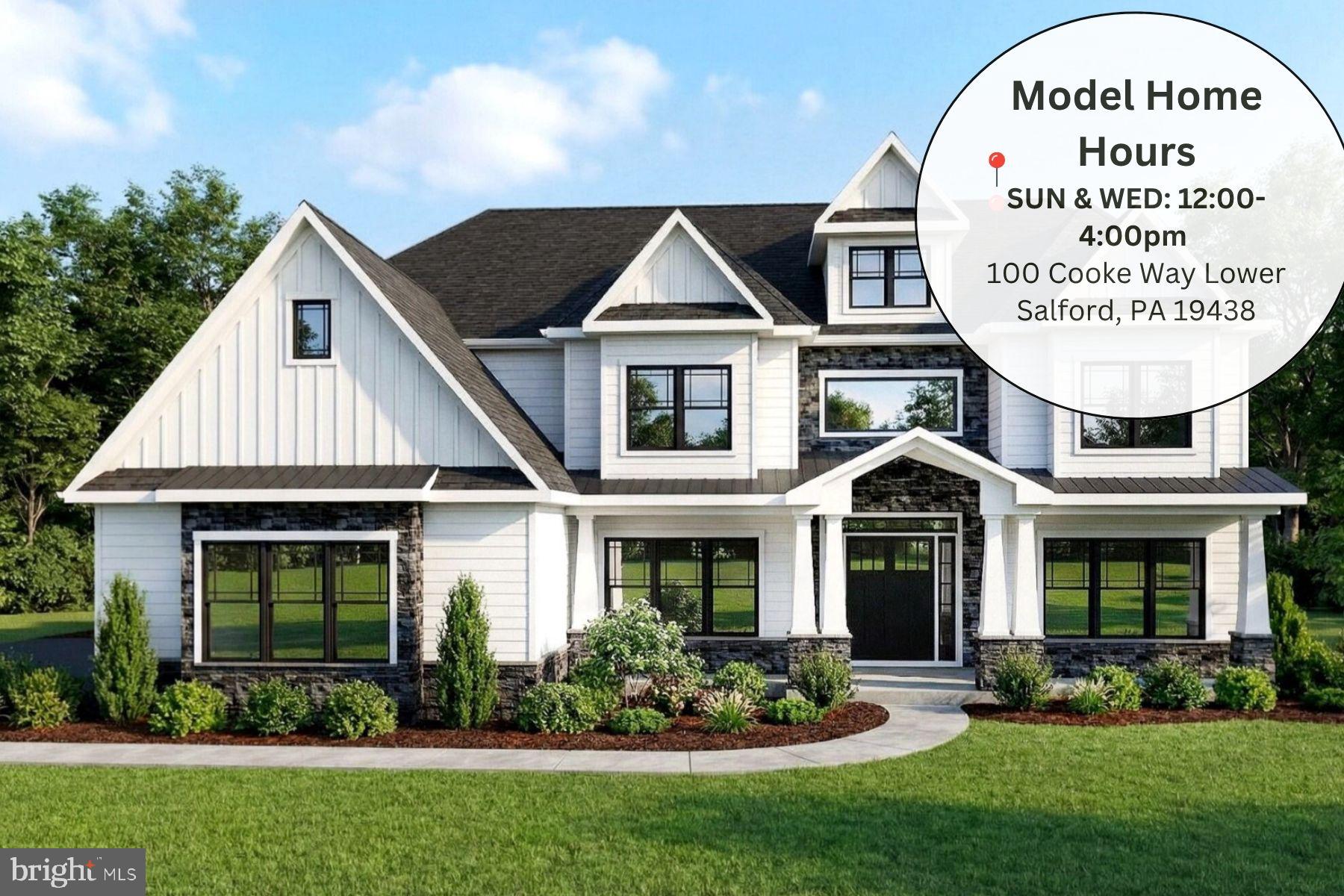 Open House is at Model Home 100 Cooke Way Lower Salford PA 19438
GPS: 931 Harleysville Pike, Lower Salford, PA 19438

You’re invited to tour one of our floorplans we’ll be offering at Eddy Homes newest community BRONSON ESTATES.. 1+ acre homesites in Collegeville… Nestled in the heart of Collegeville, Bronson Estates offers an exclusive enclave of luxury homesites on 1-acre lots, thoughtfully designed for those who value space, privacy, and elegance.

Surrounded by lush natural beauty yet just minutes from shopping, dining, and top-ranked schools, this community perfectly blends tranquility with convenience. Whether enjoying a quiet evening on your expansive property, a stroll through nearby parks, or an outing to Providence Town Center, Bronson Estates places you at the center of it all. With timeless architecture, spacious floorplans, and the prestige of a limited collection of homes, Bronson Estates is where refined living and everyday ease come together.

Step into luxury with this stunning, modern craftsman-style home! Enter to a grand two-story foyer that flows into a spacious and open first-floor layout. An entertainer’s dream, this home boasts a gorgeous kitchen with a spacious island, a cozy morning room perfect for casual meals, and a formal dining room complete with a butler’s pantry. The grand two-story great room features an impressive two-story stone fireplace and window wall. Visitors will enjoy the first-floor guest suite with a private full bath. The second-floor owner’s suite flows into a luxurious bathroom sanctuary with a freestanding tub and a large corner shower. Touches of convenience and luxury on the second-floor include a beautiful laundry room, spacious bedrooms, and a jack and jill bath.