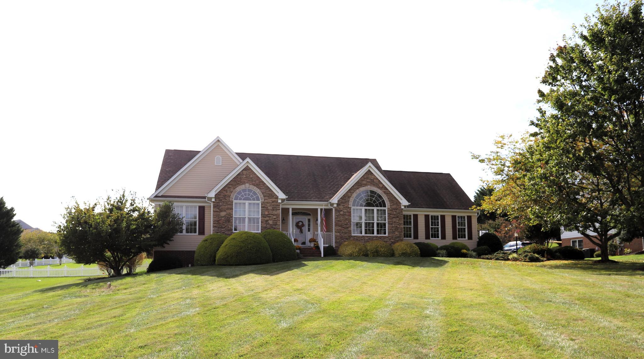 This Rotherwood Rambler will not disappoint!  Custom-built with 3 Bedrooms, and 2.5 Baths, nestled on just over an acre in Rotherwood II.  Beautiful exterior stonework and mature, manicured landscaping.  This home has been lovingly cared for and offers an array of attractive attributes.  Open Kitchen and Family Room area offers great flow.  Vaulted ceiling and gas fireplace in the Family Room, with floor to ceiling stonework.  Kitchen offers a huge pantry, stainless steel appliances, ceramic tile backsplash, breakfast bar, display cabinetry and table space.  Separate Dining Room is adorned with hardwood flooring, vaulted ceiling, and beautiful arched windows, overlooking the expansive front lawn.  The office is also adorned with the arched windows to balance the front of the home.  The Primary Suite offers a vaulted ceiling and access to the rear screened porch.  Bright, spacious Primary Bathroom complete with separate tub and shower, double sinks and a spacious walk-in closet.  On the opposite end of the home, you'll find two additional light-filled Bedrooms and another Full-Bath.  Two-car garage and full, unfinished walk-out basement!  Relax in the rear screened porch or on the patio, and enjoy the beautiful mature plantings, shrubs, and trees that surround the home.  Tucked away, but a stone's throw from all of the Town of Culpeper amenities, parks, hospital, commuter routes, etc!