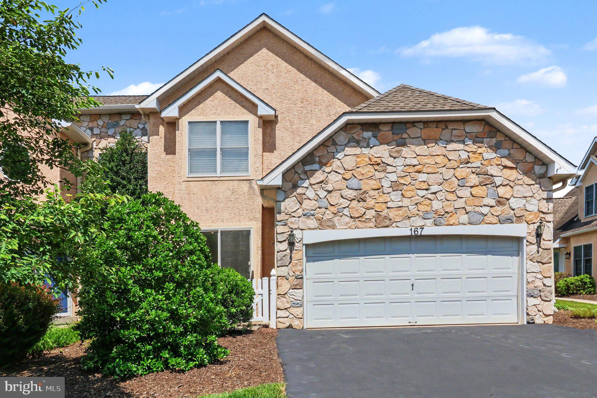 **********BLUE BELL OPEN HOUSE TOUR – Tour 4 featured homes and be entered to win a $50 gift card to a local hotspot! 167 Sawgrass Dr, Blue Bell & 221 Hazeltine Cir, Blue Bell 12-2 PM, 1705 Glenn Ln, Blue Bell and 3015 Oak Dr, Norristown 1-3 PM. Pick up a Home Tour Passport at any location, collect a sticker at each stop, and submit your completed passport at your final home to be entered into the raffle!**********Welcome to 167 Sawgrass Drive, a beautifully maintained carriage home overlooking the golf course in the highly sought-after Blue Bell Country Club. Offering 3 bedrooms, 3 full baths, and a half bath, this home combines elegant design, comfortable living, and exceptional community amenities.
Hardwood flooring flows throughout the main level, complemented by neutral paint and abundant natural light. The dramatic two-story living room features soaring vaulted ceilings, a gas fireplace, and expansive windows that create a bright, inviting atmosphere. The formal dining room is accented with crown molding, chair rail, and wainscoting, while the spacious eat-in kitchen offers abundant cabinetry, pantry storage, a peninsula with seating, and plenty of room for casual dining.
The highly desirable first-floor primary suite serves as a private retreat with a vaulted ceiling, a striking arched window framing picturesque golf course views, and a spa-inspired bath featuring a corner soaking tub, walk-in shower, and dual vanity. Upstairs, a spacious loft with recessed lighting, ceiling fan, and custom built-in shelving provides the perfect second family room or media space. Two generously sized bedrooms complete the second floor, including one with its own en-suite bath for added privacy and flexibility.
The finished lower level dramatically expands the home's living space with a large recreation room, full bath, and extensive storage, offering endless possibilities for a media room, fitness area, hobby space, guest accommodations, or additional entertaining area.
Step outside onto the brand-new Trex deck, completed in 2026, and relax while taking in peaceful golf course views. Residents enjoy the security of this gated community along with outstanding amenities including a clubhouse, fitness center, swimming pool, tennis, basketball and pickleball courts, and beautifully maintained grounds.
Ideally located with convenient access to Routes 202, 73, 476, and the Turnpike, commuting throughout Montgomery County and beyond is effortless. Enjoy being just minutes from the Shops at Blue Bell, Plymouth Meeting Mall, Whole Foods, Trader Joe's, and numerous popular restaurants, while nearby Centre Square Commons, Wissahickon trails, and local parks provide abundant shopping, dining, recreation, and entertainment opportunities.