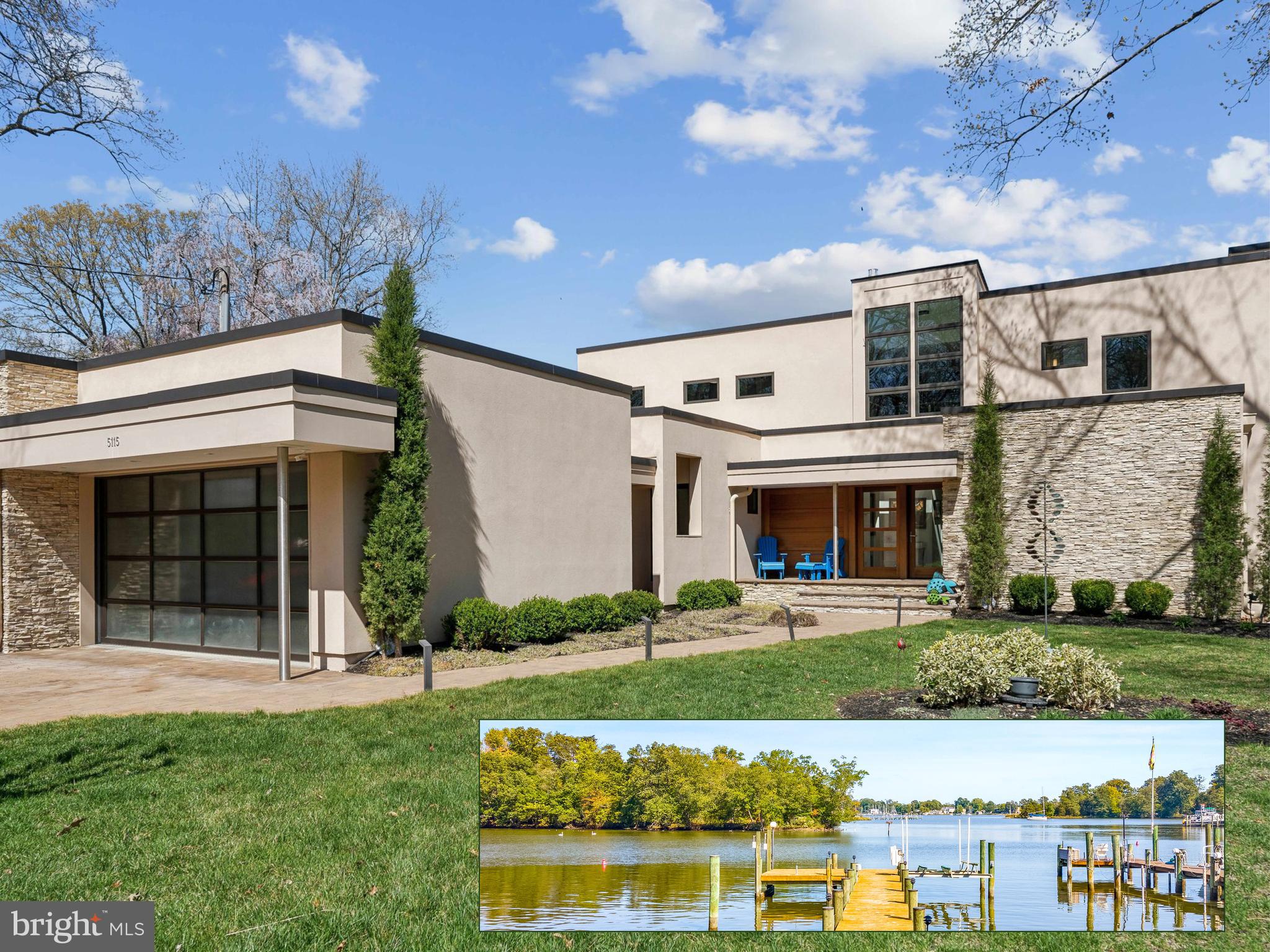 Stunning modern waterfront home on West River. Built in 2018 with meticulous attention to detail, this exceptional residence offers a seamless blend of modern luxury and coastal charm. An elevator provides effortless access to both levels, while walls of glass showcase breathtaking West River views. The bright, two-story living area features bifold sliding doors that fully retract to create a seamless indoor-outdoor living experience. Step onto the Ipe deck, where you’ll find a fully equipped outdoor kitchen, perfect for entertaining. The main-level primary suite boasts stunning water views, a spa-like ensuite, and direct access to the deck. Also on the main level are two additional ensuite bedrooms & a laundry room. Upstairs, a private studio with its own deck offers flexibility as an office or creative space. Another bedroom features a walk-in closet and ensuite bath. A striking glass catwalk leads to the library, where a walnut-planked ceiling, private balcony, and views create a serene escape. Home also features a hot tub, sauna & steam shower. For boating enthusiasts, the private pier features deep-water slips, a boat lift, an electric pedestal, and water access. The garage, with a sleek frosted glass door, is connected by a breezeway for added convenience. Located near the charming Galesville community, enjoy pickleball courts, a walking path and a playground. Optional membership is available at the waterfront pool at West River Yacht Harbor or Chesapeake Yacht Club. Plus, you’re just minutes from waterfront dining by car or boat. Ideally situated less than 30 minutes from Annapolis and within an hour of Washington, D.C., Baltimore, and major airports, this rare waterfront gem offers an unparalleled lifestyle.