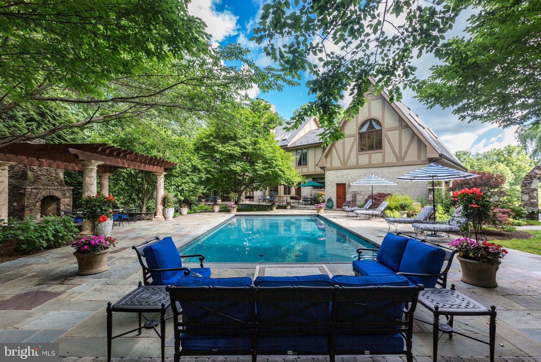 Amazing transformation, a must see renovation by Bayview Builders. Located in the gorgeous Falcon Ridge neighborhood with pathways to Potomac River. Walk to River Bend Country Club and L'Auberge Chez Francois. Gracious exterior captures the romance of an english manor house. Impressive new interiors include a 2-story Family Room, grand Formal Rooms, renovated Kitchen with a bright Breakfast Room that has doors to the dream-worthy backyard. The Upper Level has elegant Owner's Suite with a Sitting Room, luxurious Bath, custom walk-in Dressing Room and 3 spacious secondary Bedrooms. Additionally, there is an upstairs Family Room with a loft and two bedrooms. A sprawling Walk-out Lower Level includes a Recreation haven with Wet Bar, Custom Wine Cellar perfect for the connoisseur and an amazing Theater. An entertainer s dream, the backyard with a spectacular setting includes a Pool, Private Spa surrounded by a stone wall, wood burning Fireplace, Pergola and gardens galore!