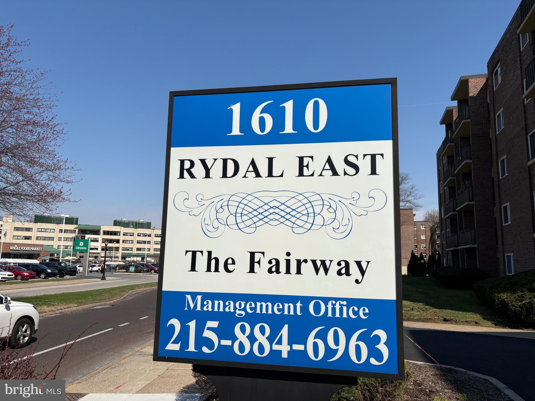 Welcome to the best location in the condos of Rydal East!  You will absolutely love living at the top, the views can't be beat in this very spacious 5th floor unit with 2 bedrooms, 1 full and 1 half bath.  This unit features a well equipped galley kitchen, dining area and over sized living room with sliding door to a scenic balcony.  There is a half bath for guests, a remodeled full bath with shower stall and a professionally organized walk in closet with vanity area.  In addition to having an abundance of closets there is also a secure storage locker.  The heating and cooling are controlled in each unit and the heat is in the form of radiant ceilings. This is a cooperative building, you don't actually buy the real estate you own an interest in the entire complex and your monthly fee includes: heat, air conditioning, water, sewer, electric, community pool, all building maintenance, basic cable, trash and snow removal. The location is incredible, just across the street from Whole Foods, Planet Fitness, Citizens Bank, Panera, Shake Shack, the Noble Train Station and so much more.