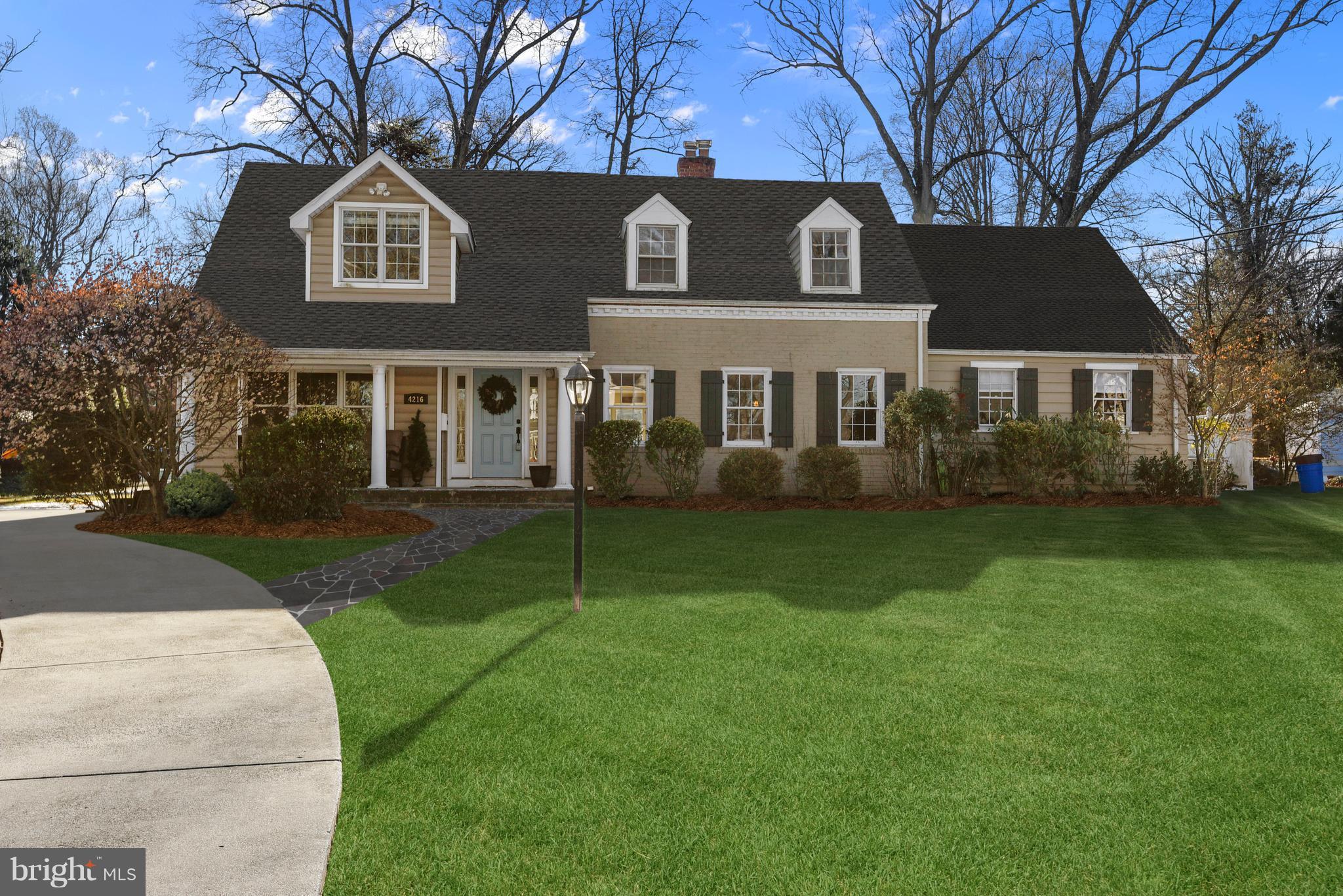 $74,000 PRICE REDUCTION!! Renovated & expanded cape cod with 5 bedrooms, 3 full & 2 half baths. With over 3,500 square feet of finished living space & almost a half acre flat lot in the sought after Chevy Chase View Neighborhood. Kitchen opens to sun filled great room w/ dining space & plenty of room to entertain. Luxurious master suite has a sitting room, 2 walk-in closets & dual sinks.