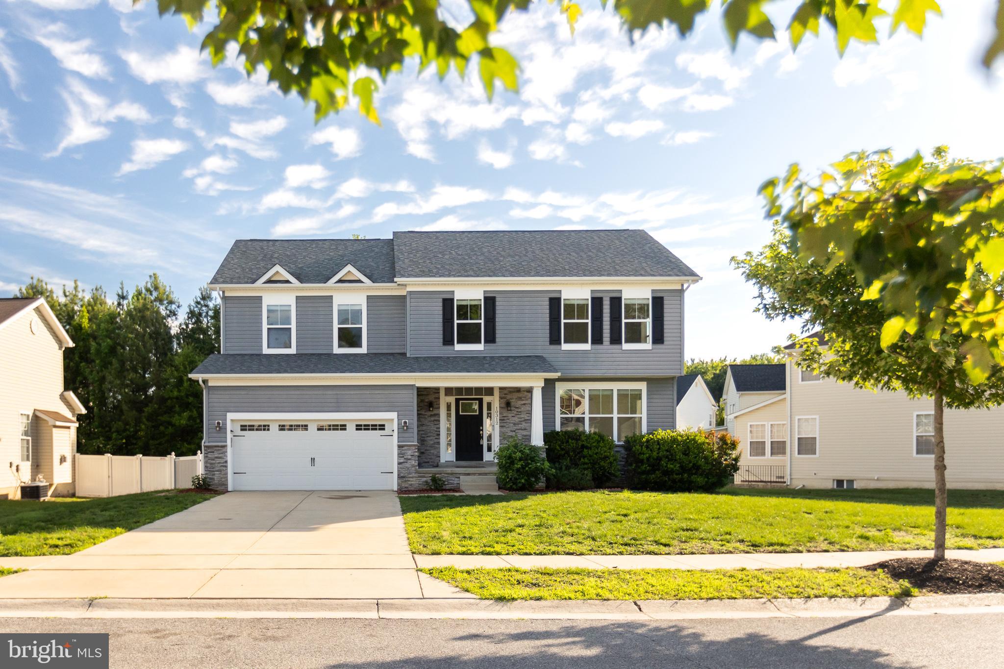 A unique opportunity to own a beautiful home in the sought-after Greenhaven Run community. BUILT IN 2017, this residence offers a perfect blend of luxury and tranquility, featuring FIVE SPACIOUS BEDROOMS AND 3.5 BATHROOMS. The entire house has been FRESHLY PAINTED and includes BRAND-NEW CARPETING THROUGHOUT. The main floor boasts an open, light-filled layout with high ceilings, a living area with a fireplace, a formal dining area, and direct access to a fenced backyard. The kitchen is fully equipped with granite countertops, a center island, stainless steel appliances, and a dedicated breakfast area. The UPPER LEVEL includes four spacious bedrooms, highlighted by a large master suite with a tray ceiling, two walk-in closets, and an En Suite bathroom featuring a separate shower and soaking tub. The hallway bathroom offers dual vanity sinks and a shower-tub combination. Additionally, the FULLY FINISHED LOWER LEVEL with walk-out stairs provides a fifth bedroom, a full bathroom, and a large recreation area. Residents benefit from family-friendly HOA AMENITIES, including a community center and playgrounds, as well as close proximity to major commute routes, shopping, and dining. The location also offers direct access to NEARBY WHITE PLAINS AND CHARLES COUNTY RECREATION, including the 13-mile Indian Head Rail Trail and Laurel Springs Regional Park, which features athletic fields, picnic pavilions, and a large playground.