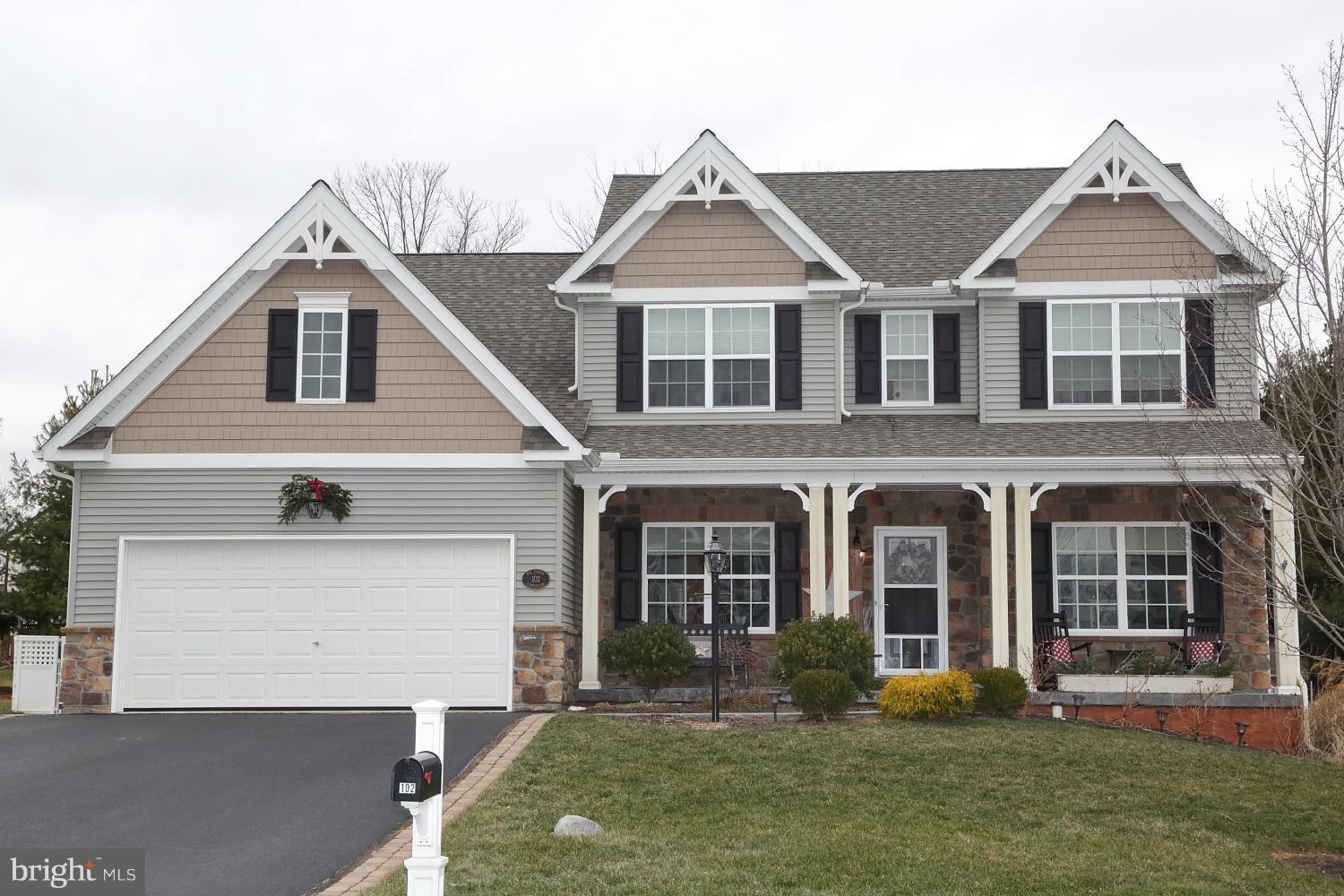 Welcome to this lovely home with a great open floor plan that makes it great for entertaining!  This home has so many beautiful custom features, you have to come see it to appreciate it.  Hardwood floors through out, 9 foot ceilings, Master Bedroom on the first floor, expansive walk in closets and pantry, custom gourmet kitchen, over sized island for easy entertaining just to mention a few.  Low HOA community in Conestoga Valley School District.  Close to booming downtown Lancaster.  The stamped concrete with custom coating front porch is perfect for relaxing... it's so nice and comfortable.  Second floor features three bedrooms, full bath and flexible loft area that is great space for a gaming room, exercise room or extra space for when the relatives/friends come to visit.  So many options.   So much to see, schedule your personal showing today.