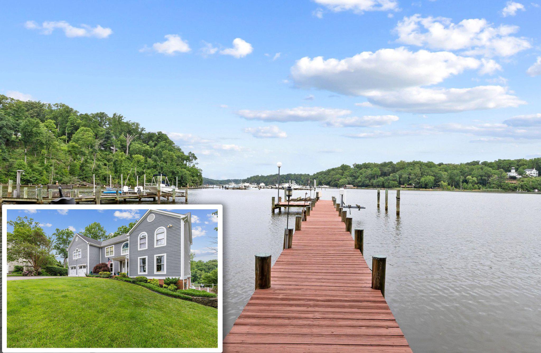 Expansive, beautiful home tastefully updated throughout in 2022 with impressive views of the South River. High ceilings, open layout with room and flow for entertaining and family living. Large Foyer Entry with vaulted Ceilings and the gleaming Hardwood Floors that continue throughout the main and upper level. A Family room/Den is off to your right and the formal Dining Room is to your left. Behind that you have a spa-like renovated Full Bath and a main level Bedroom behind with gorgeous water views. A large family room with a gas fireplace large windows and more views of the river and French Doors to one of the large decks. Moving to your left you pass the gorgeous Wet Bar with wine fridge and coffee area ... the perfect entertainers set up. Behind it opens to the breakfast/dining area and then and expansive Chef's Kitchen with huge Island, loads of counter space and cabinetry. The wall ovens, cooktop and a separate stove provide flexibility as well as allowing multiple chefs to work together. You can either head through the doors to your four season sunroom for relaxing to the views or a quiet spot to read.  Past the Kitchen is the  first floor Laundry Room with a Powder Room off of it for guests. There is also a large pantry and access to the oversized attached 2 car garage. Upstairs there are 4 additional bedrooms and 3 full baths all beautifully remodeled. The oversized Primary Suite has sitting areas, 2 large walk-in Closets plus 2 additional Closets, a 2-sided gas Fireplace and a Balcony overlooking the water. The huge en-suite Bath has an impressive Double Vanity as well as a 2nd vanity, a large soaking tub plus a separate shower. The walk-out Lower Level has additional flex space with another bedroom, a den/office with walkout to another level of decking. It also has a full bath as well as expansive space for utilities and storage. All this sitting on over an acre with gorgeous views and just a short boat ride up the South River to local waterside restaurants, over to Annapolis or out on the Bay. The location is minutes from Commuter Routes, Rt #50 and #97 as well as to downtown Annapolis. Don't miss it.