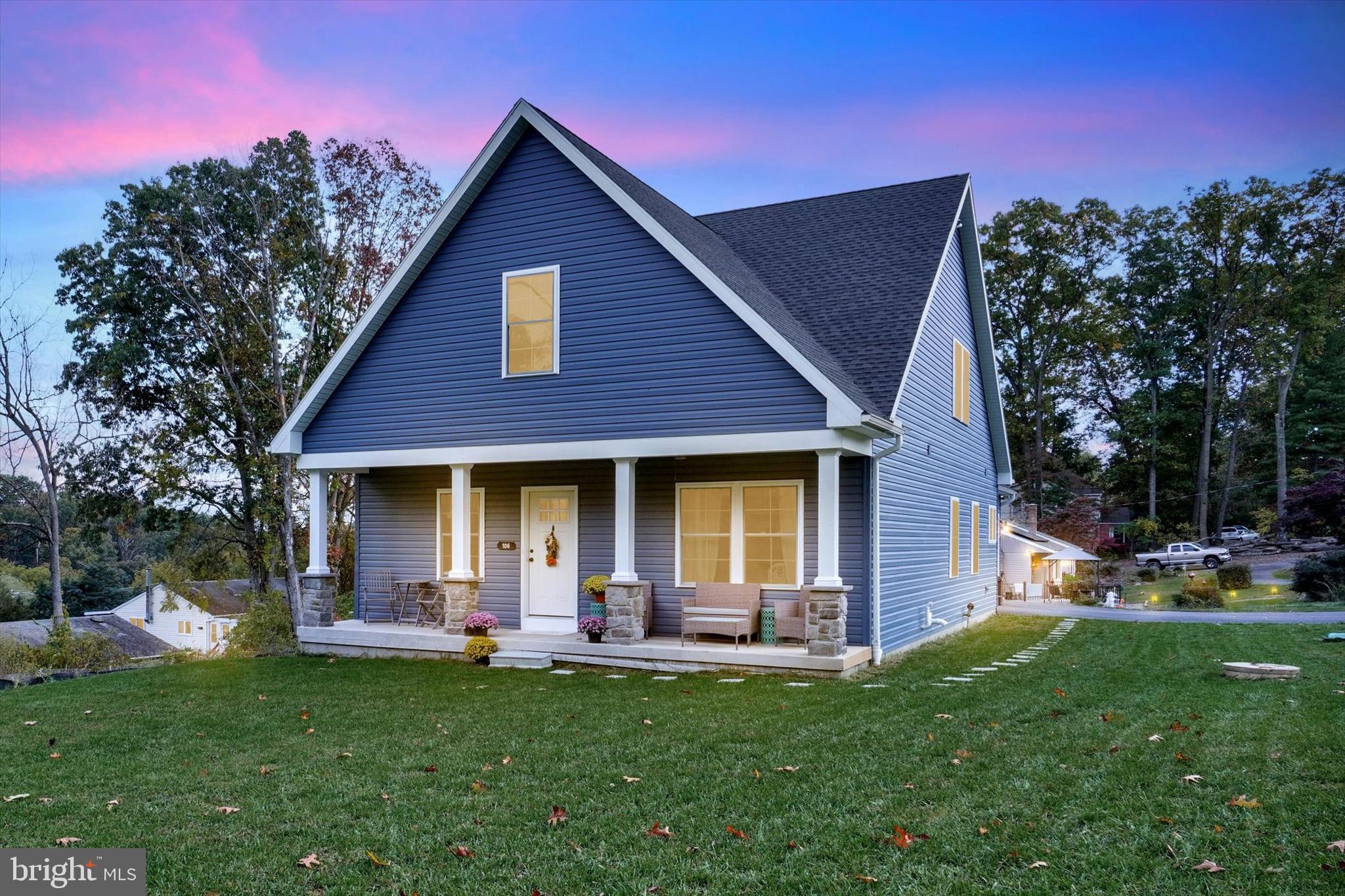 A rare opportunity to purchase a young custom-built Lowe Construction home at an extremely great price is NOW!  Come see this 2021, 4-bedroom, 3 full bath home with an office, LVP flooring throughout and many upgrades for yourself!  Crown molding and precise trim add elegance and charm to this lovely home.  The first floor was designed for comfort and convenience! Open concept living/dining/kitchen at it's best!  This kitchen is any cooks dream with double soft close drawers, Quartz countertops, farmhouse sink, cabinetry to ceiling, and floating island.  The Livingroom extends its charm with built-ins and an electric fireplace.  Off the Livingroom, you can enter the office which hosts a murphy bed!  Another full bath off the Livingroom with a stand-up shower stall. Primary bedroom with walk-in closet, en-suite with double sinks, separate shower stall and a soaking tub with today's style.  First floor laundry area that flows into the kitchen off garage entry.    The second-floor landing hosts a closet that folds out to an extra office space or craft area, you choose!  Straight ahead to the 4th bedroom, currently used as a game/bonus room!  This level has the 3rd full bathroom and 2 additional bedrooms, one of which is nicely sized and could be used as another primary bedroom that hosts a walk-in closet and an extra closet!  The basement is unfinished with Superior walls, a walkout and is plumbed for an additional bathroom, if you would choose to finish this space!  This corner lot is over a half-acre, giving you plenty of space for recreation or just relax on your beautiful front porch!  This home is a MUST see for sure!  Schedule your showing NOW!