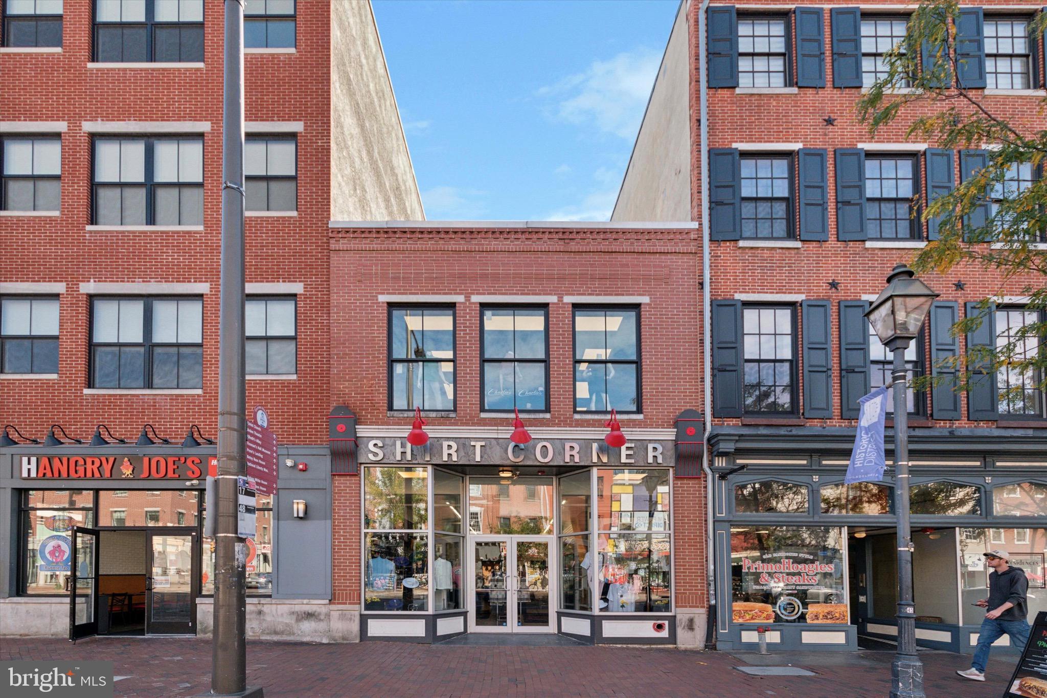 Don’t Miss This Opportunity—The Legendary "Shirt Corner" Building is For Sale!

Sellers are highly motivated, and the potential for this iconic property is unmatched. Located at 302 Market Street in the heart of Old City, Philadelphia, this 2,840 SF property is more than just a building; it's a rare chance to own a piece of Philadelphia’s rich history while embracing the vibrant energy of this dynamic neighborhood.

Old City is renowned for its thriving restaurant scene, bustling nightlife, and high foot traffic, making this corner-lot property ideal for a retail business or restaurant. Currently a 2-story structure, the building is already engineered to support two additional floors, giving you room to expand and bring your unique vision to life. Imagine creating a retail space, an upscale eatery, or a franchise location in one of the city’s most desirable areas!

With a modern, full-height, finished basement and rear yard access to 3rd Street, this property is primed for success. Whether you're an investor or a visionary entrepreneur, this gem in Old City