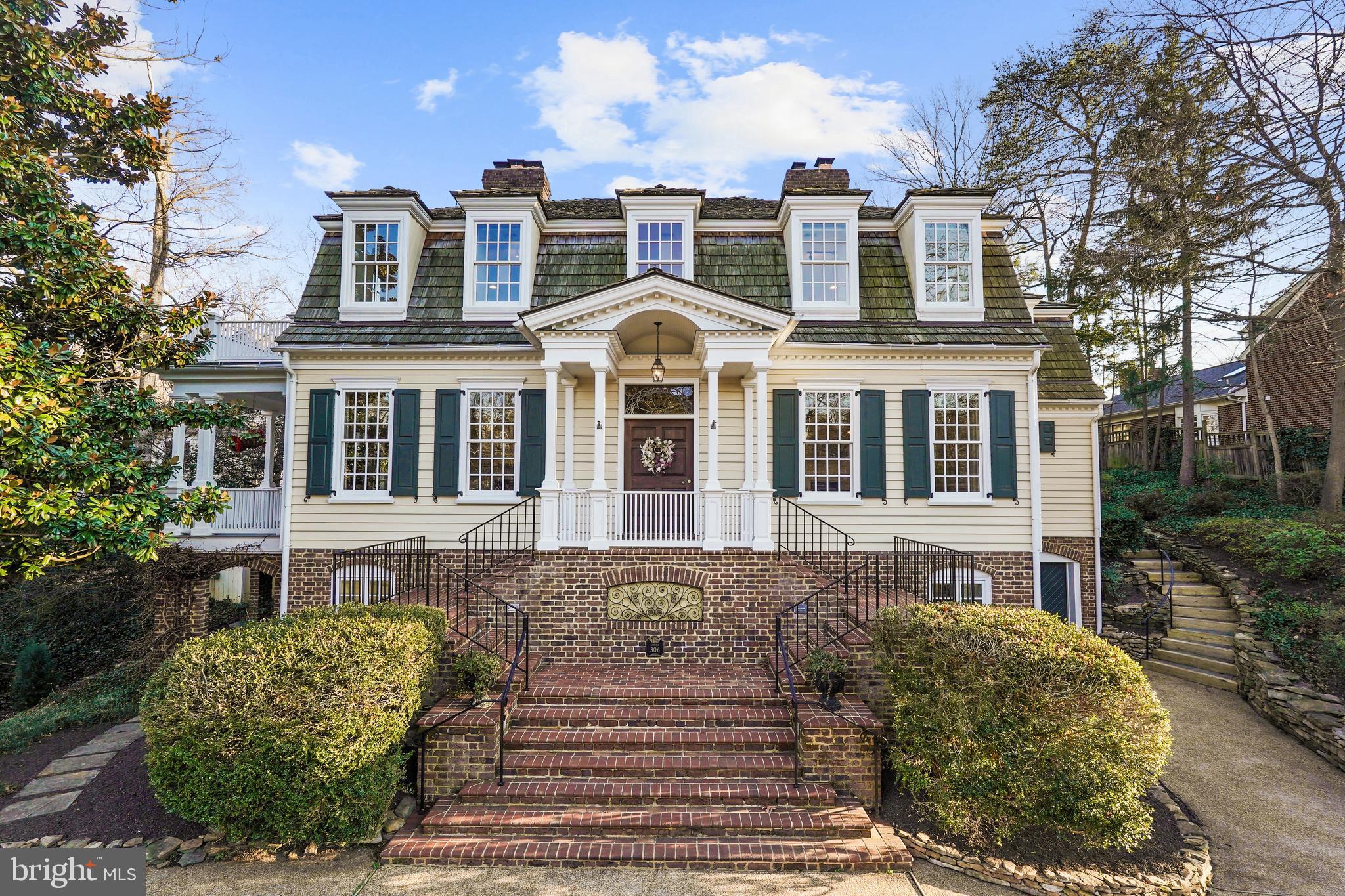 OLD MEETS NEW IN THIS STUNNING 5 BEDROOM 4.5 BATH COLONIAL built in 1994 incorporating carefully selected architectural details by the team of owner, architect, and builder.  PHOTOS WILL BE AVAILABLE JANUARY 11.  Open the solid wood front door with antique transom and enter the expansive foyer and detailed staircase.  One’s eyes focus on the intricate arch and then look beyond to the family room with French doors leading to the terrace. *****The living room contains the first of 5 fireplaces and like all the fireplaces on the main level , they have exceptionally beautiful mantles, surrounds, and hearths.   French doors open to the classic porch overlooking trees and private grounds.  The 10’ ceilings, reclaimed heart pine floors, crown molding, wainscotting, chair rail, columns and window frame designs are found throughout the main level. *****The dining room is light and bright and has space sufficient for large family gatherings and entertaining. *****The butler’s pantry bridges the dining room and kitchen.  The kitchen includes granite counters, stainless appliances, prep sink on the island, and double oven 6 burner Wolf stove and grill. The breakfast area is adjacent and has a bay window.  Also included are 2 large pantries. *****The kitchen door entrance takes you to the mudroom with cubbies and closets.   You can go directly to the bedroom level by taking the back staircase.    *****The cozy family room, a perfect location for the TV, includes built-ins, surround sound, and the 3rd gas fireplace.  The adjoining patio is perfect for al fresco dinners amidst the perennials.  ***** The office contains ample bookshelves and cabinets and a door leading to the porch.  *****Upstairs, the primary bedroom includes another porch ready for morning coffee, 2 walk- in closets and a spa-like bath with soaking tub and separate steam shower.   The 2nd and 3rd bedrooms are very spacious and the 4th bedroom is en suite with full bath.  The landing above the back staircase has space that could be used for fun or study.  ****On the lower floor is a large rec/family room with built-ins, wet bar, wood-burning fireplace and large laundry room. The 5th bedroom adjoins the full bath.  Other spaces are available for storage, wine, fitness, and/or workshop. **** Sited on .39 acres including a private open side parcel, the circular driveway connects to the garage.  To the right of the trellis in the back of the house facing the cul-de-sac is a dedicated parking place. ****Jefferson Park is a highly desired neighborhood with easy proximity to I-95, Old Town Alexandria, I-495, the Pentagon, downtown Washington DC and Maryland. A nearby bus goes to Braddock Rd METRO.  In addition to George Mason Elementary, George Washington Middle School, and Alexandria High School, St Stephens and St Agnes and Alexandria Country Day are nearby.