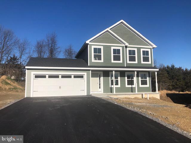 Spacious colonial with covered front porch, large living room, eat-in kitchen, main level laundry area and 1/2 bath. Upper-level features primary suite with attached primary bathroom, two additional bedrooms and 2nd full bathroom. Full unfinished basement with walk-out access. Rear deck. Two car attached garage.

Two homes in this development are 30 days from completion. Three more homes can be finished in 90 days. Lots 70, 71, 72, 73, 75