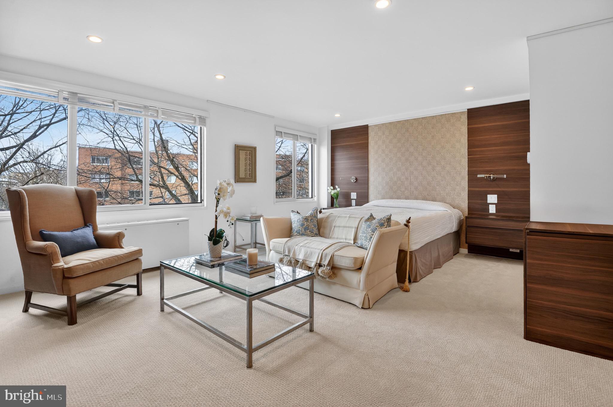 Fully renovated luxury studio designed to live like a private hotel-style suite, ideal as an in-town pied-à-terre or executive residence. Professionally designed with high-end finishes throughout, this residence offers a spacious living area, a beautiful contemporary kitchen with integrated appliances and seamless quartz countertops, and a spa-like bathroom featuring a large walk-in shower and double vanity. An oversized, fully built-out floor-to-ceiling closet system provides exceptional storage. Two oversized windows bring in abundant natural light and peaceful tree-top views. Rental parking available, please inquire for more details.
 
Prospect House Condominium is perched atop a hill overlooking the US Marine Corps War Memorial and parkland along the Potomac River, Prospect House offers a quiet, residential setting just steps from Arlington National Cemetery, despite its proximity to the Rosslyn business district. Residents enjoy nearby Capital Bikeshare access, Potomac River running and biking trails, and the natural beauty surrounding Theodore Roosevelt Island. Ideally located, Prospect House offers unmatched convenience with an on-site convenience store and dry cleaning, and is within walking distance to Safeway, Whole Foods, the GW/Mount Vernon Trail, and the Rosslyn Metro (Silver, Orange, and Blue Lines). The location provides seamless access to Route 50, the George Washington Parkway, I-66, I-395, downtown Washington, DC, Reagan National Airport, the Pentagon, Tysons, and Dulles International Airport. This full-service building features a 24-hour front desk, fitness center, outdoor swimming pool, and on-site convenience / grocery store with dry cleaning services. OPEN HOUSE this Sunday Feb 22nd, 1-3pm.