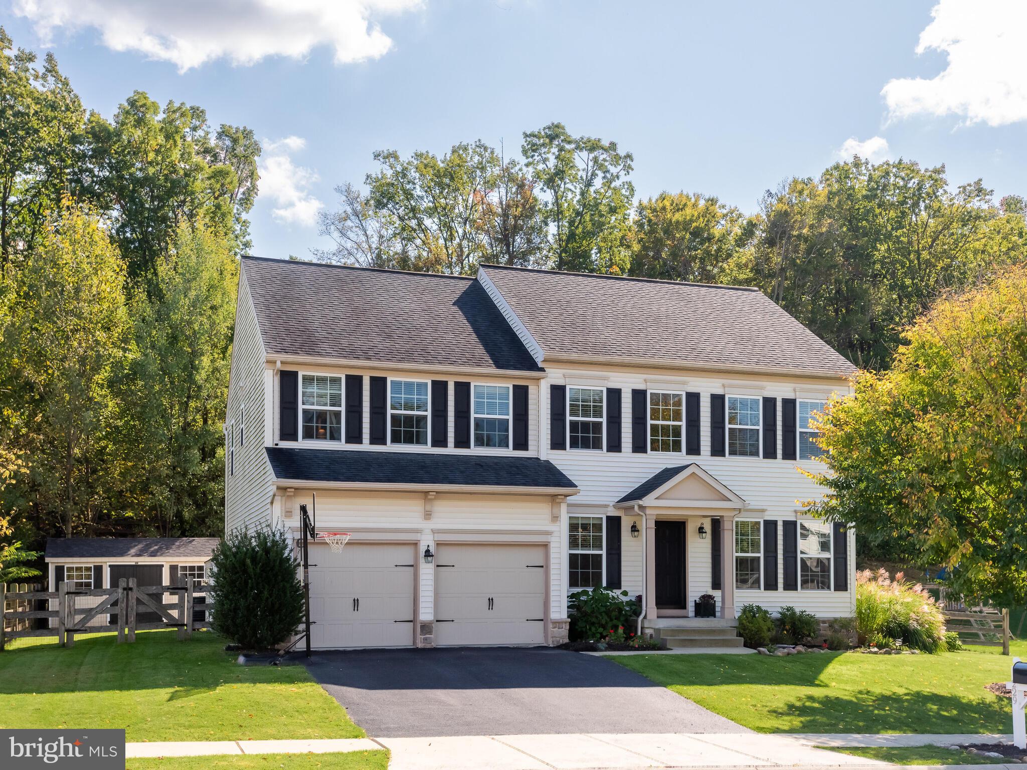 Welcome to this beautiful 4 bedroom 2.5 bath colonial in the desired Mountain View Community. This home is ready for the new owners to move right in and make it their own. Enter the front door to hardwood foyer straight back to the breakfast nook, Kitchen and family room where the family can relax and enjoy their evenings or watch the games on the weekend. The sun filled formal living room is the perfect place to sit and read or get away from the buzz in the family room but be close not to miss anything. The second floor has a spacious master bedroom suite with room for a desk and bath with double sinks and large shower.The 3 bedrooms and hall bath complete the second floor.
The private patio out back is terrific to entertain or hang out with just trees to look at for a peaceful afternoon.
Just around the corner is shopping and restaurants. Minutes to Rte. 23, Rte. 10 and the PA turnpike.