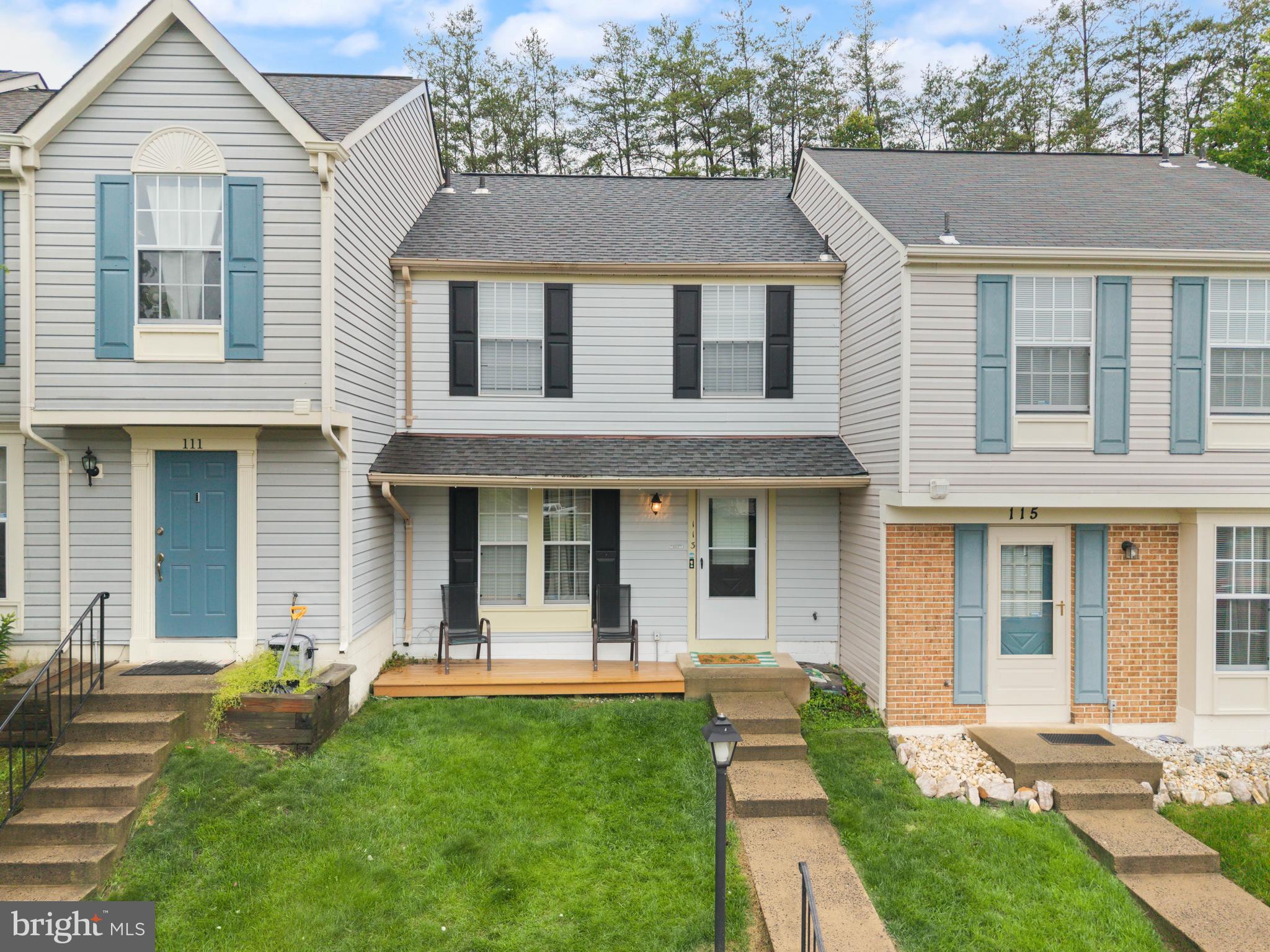Welcome to this cozy home at Liberty Place! This charming two-level townhome boasts three bedrooms and one and a half baths, providing ample space and comfort.  Home backs to trees and is fully fenced.  Situated conveniently less than 2 miles from both I95 and Rt 1, commuting is a breeze. Additionally, you'll find yourself within a short 10-minute drive of Stafford Marketplace, featuring a variety of shopping and dining options including Shoppers, Target, Ulta, HomeGoods, Five Guys, and more. Don't miss out on this opportunity to settle into a lovely home in an ideal location!