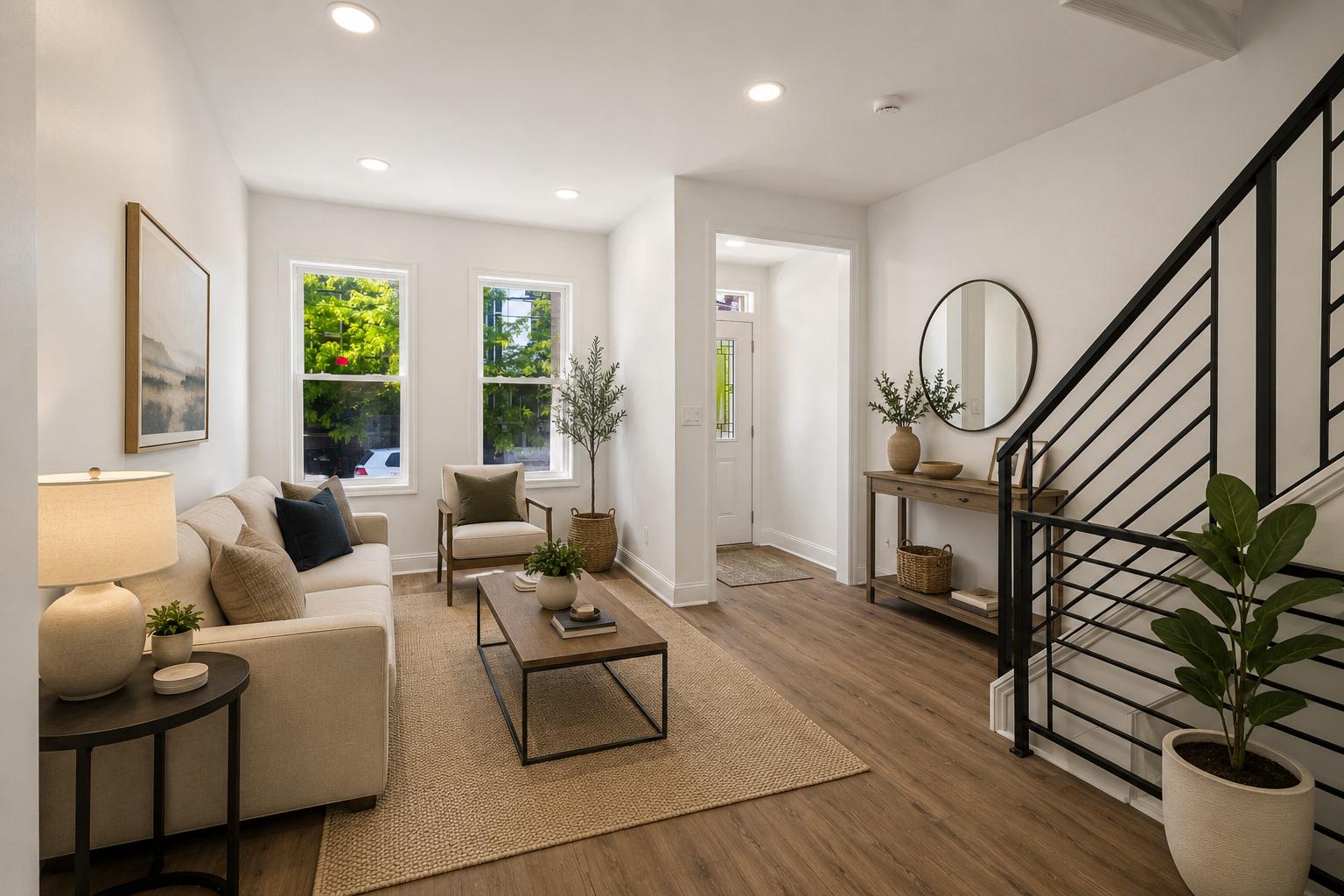 Welcome to 2933 Master Street — a beautifully renovated 3-bedroom, 1.5-bath townhouse in the heart of Brewerytown.

Inside, you’re welcomed by a bright, open first floor with separate living and dining spaces, recessed lighting, and modern finishes throughout. The kitchen is the standout, featuring quartz countertops, stainless steel appliances, rich cabinetry, pendant lighting, and a large peninsula perfect for quick meals, entertaining, or working from home.

Just off the kitchen, step outside to a spacious private yard—ideal for grilling, gardening, or relaxing this summer.

Upstairs, you’ll find three spacious bedrooms filled with natural light, along with a beautifully updated full bathroom. The unfinished basement offers plenty of storage and future potential for a gym, office, media room, or additional living space.

Located just steps from Girard Ave, Fairmount Park, local restaurants, coffee shops, and Center City access, this home puts you right in the middle of one of Philly’s fastest-growing neighborhoods.

This property also qualifies for down payment assistance and special financing programs for eligible buyers.

Reach out for qualification details or to schedule your tour today.