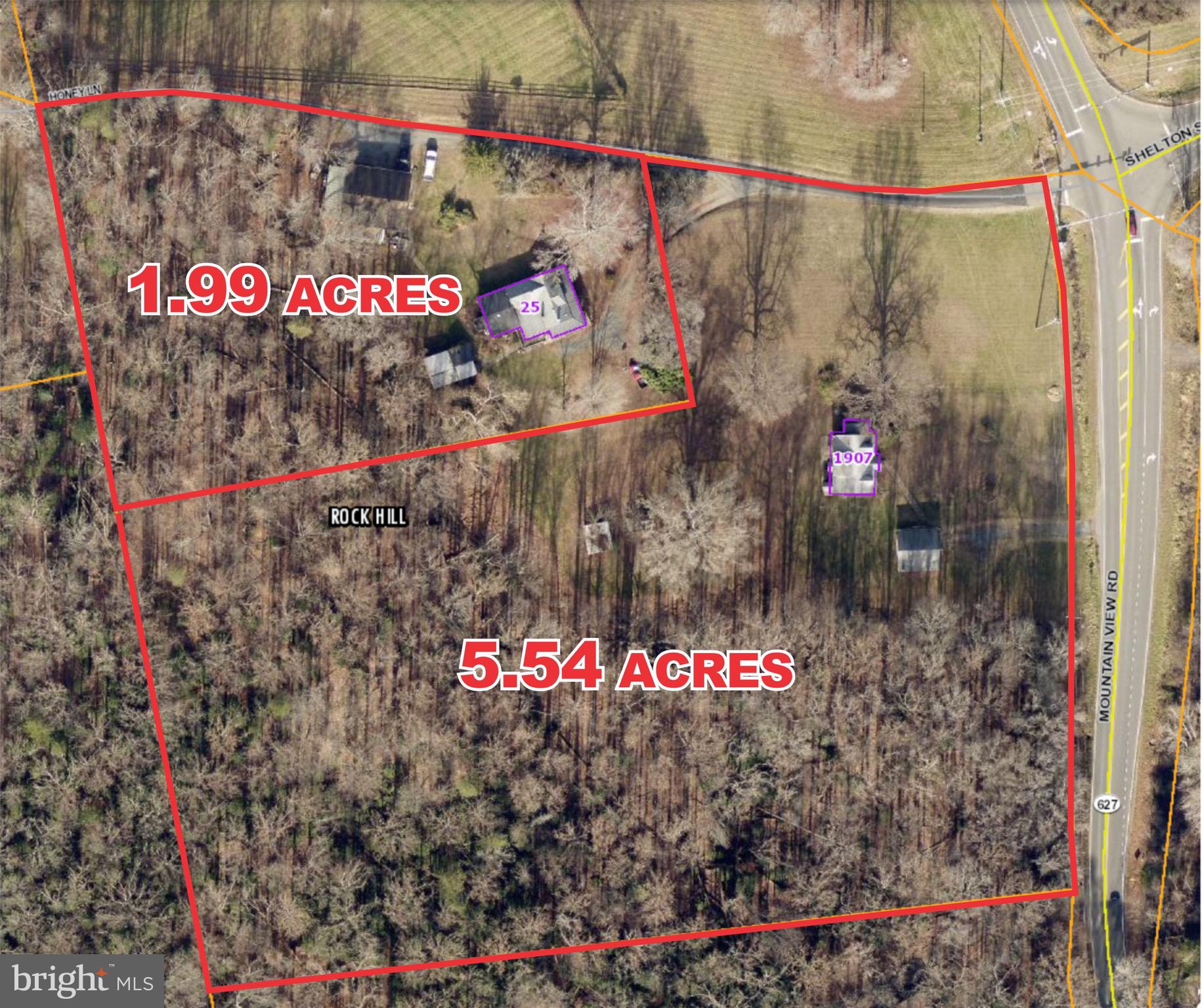 7.53-acre corner assemblage at Mountain View Rd & Shelton Shop Rd in fast-growing Stafford County. Includes two separate lots with two rented single-family homes and a large detached garage/shop, all currently leased for $6,850 per month total. Zoned A-1 with future commercial potential. VDOT road widening and new roundabout planned directly in front of property, improving access and visibility. Well and septic in place. Excellent opportunity for income-producing hold or future development (shopping center, retail, office, warehouse, institutional, or residential with county approval).