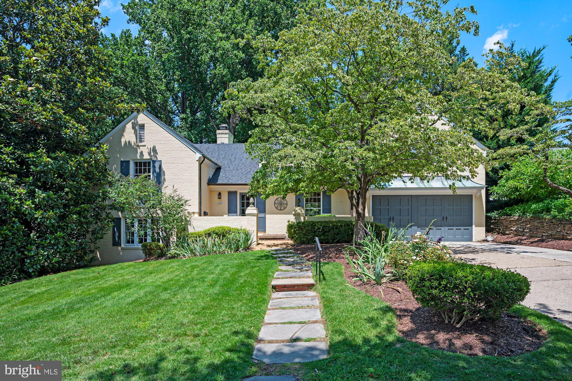 Lovely split level with great  living space,  situated on large 11,000+ sq ft lot.  
Gracious living room with wood-burning fireplace and sliding doors, that lead to entertaining patio and deck. 
Table space kitchen, with gas cooktop, double oven,  dishwasher, refrigerator, ample cabinet space and   direct access to the patio and deck. Adjacent to the kitchen is a wonderful family room with wood burning stove, and spiral staircase to upper level private work area and bedroom.   Just off  the kitchen is a powder room, laundry closet , mud room and 1 car garage.
Upper levels boasts the Primary bedroom with en- bath, 4 additional roomy bedrooms and two additional baths.  
The lower level offers tremendous space!  There is another spacious family room w/ built in cabinetry, FP and walls of windows, Den with FP and direct access to deck and green garden.  
An ideal game room is located on the lowest level, along with a bathroom and powder room. 
The flagstone patio and large deck flank the rear of the home, and are perfect for entertaining!
Property convey's  AS IS