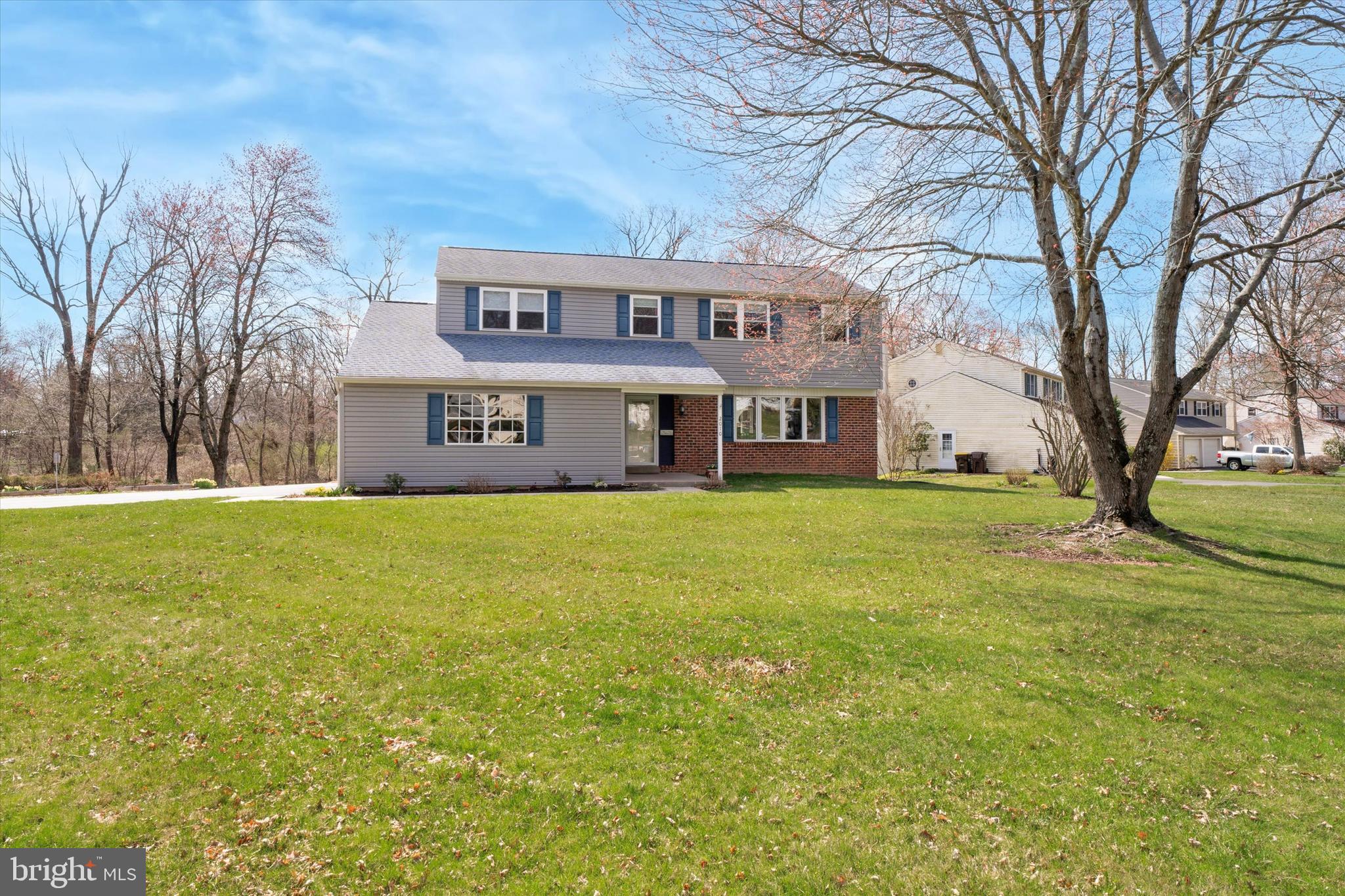 Tucked away in Warrington’s Palomino Farms, this 4BR 2.5BA porch front colonial sits on a corner lot and is nestled adjacent to Barclay Elementary School, and at the back of this property you’ll find open space with a pond. This home has been beautifully maintained and is ready for you to move into and enjoy. There are hardwood floors throughout much of the home, fresh paint, new flooring in the kitchen and family room, and throughout there are very generous size rooms. The first floor includes a living room, dining room, eat in kitchen, family room, powder room and laundry area with access to the attached 2-car garage. A full unfinished walkout basement offers an option for you to add some additional daylight living space, and through the walk out basement there is access to a screened in back porch with plenty of space for entertaining and enjoy the views of your back yard in sunshine or in rain. Upstairs you’ll find four large bedrooms, all of which have generous sized closets. The hall bathroom has been remodeled and features a bathtub, while the main bathroom was renovated in 2024. Some of the noteworthy updates are the main roof in 2012, porch roof in 2015, new water heater in 2023, and many of the windows throughout the home between 2011 and 2015. This location is about as good as it gets: Just around the corner from Valley Square Shopping Center and a quick commute to Route 611 and the PA Turnpike. And there are tons of restaurants (including Select Pizza Grill/Caged Cocktails, which is within walking distance) and things to do all around you in beautiful Bucks County. Come visit 2010 Greyhorse Drive and find your way home!