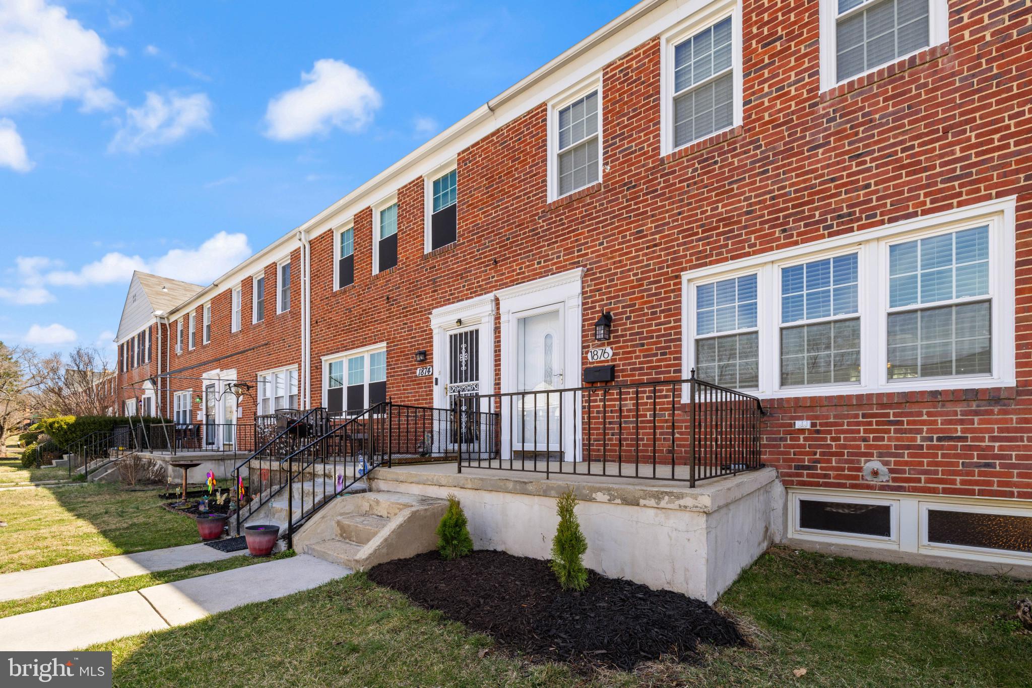 Offer deadline of 5pm Monday 3/24.  Welcome to Loch Raven Village in Towson! These "Georgian" well-built townhomes feature all-brick exteriors, spacious interiors, and hardwood floors, AND PARKING! Neighborhood amenities designed for kids of all ages could give your family the feel of a Real Baltimore Neighborhood... Santa, the Easter Bunny, and Fireworks are a few of the annual celebrations! Elementary and middle schools are within walking distance; parks and playgrounds are just a few blocks away!  Parking is not a problem in this block--Rear Concrete 2 car Parking Pad Installed in 2016! Move right in with nothing to do! The front entrance offers a recent concrete sidewalk and stairs and a storm door from 2016.  The classic LRV foyer with a closet has been modernized to an open concept with floating shelves, cubbies, and space to hang jackets.  You are greeted by a cozy Living Room with wood floors and lots of natural light.  The Dining Room is adjacent to an updated kitchen, which was renovated to provide extra cabinets, counter space, and a door to the backyard/parking area.  Three large bedrooms and an updated bath on the second floor include hardwood floors, natural light from the updated windows, and ample closet space.  The updated pull-down stairs (2018) provide access to attic storage for your convenience.  The fully finished lower level includes a large rec room, utility/laundry area, and another full bath.  There is also a walkout to the backyard from the basement door. Updates made between 2016 and 2018 include a new gas HVAC system, ductwork cleaning, a remodeled kitchen with all new appliances, a bathroom remodel, refinished hardwood floors, wrought iron railings, and double-pane vinyl windows on the first and second floors.