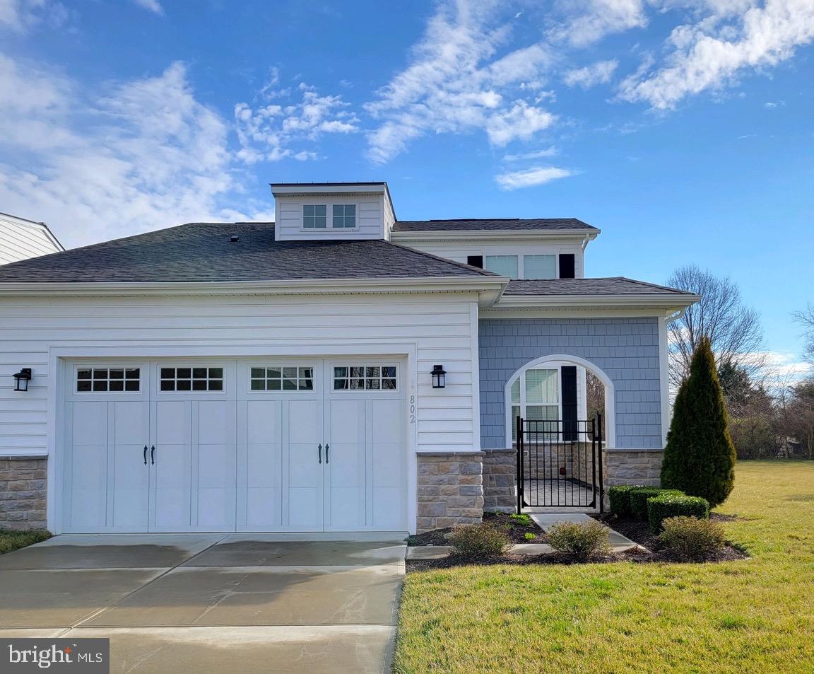 This is your chance to get in to this amazing '55 & Fabulous' community on beautiful Kent Island! Builder upgrades throughout this 'Easton End' model that was flipped and sits on a premium lot that is more private then most! You will love the sunny courtyard that greets you--plus the extra space in the side yard is a welcome buffer. You'll want to get cookin' in the gourmet kitchen with center island, granite countertops, wall over and seperate cooktop and lots of cabinet storage. Living room with cozy fireplace and seperate dining area sit off the two main level bedrooms: 1) primary suite with private bath and walk in closets and 2) Second bedroom and bath. Bump out creates a smaller family/TV room that flows to the maintenance free deck. Main level laundry room gives access to the 2 car garage with work benches. Upper level loft is currently being used as an office with a third bedroom area and bath--floor plan is flexible to fit your need--add a wall and make a permanent 3rd bedroom. Enjoy the wonderful amenities in this active community including the Pool and Clubhouse with fitness center and more, walking paths, tennis and pickle ball. Better grab this one before it gets away!