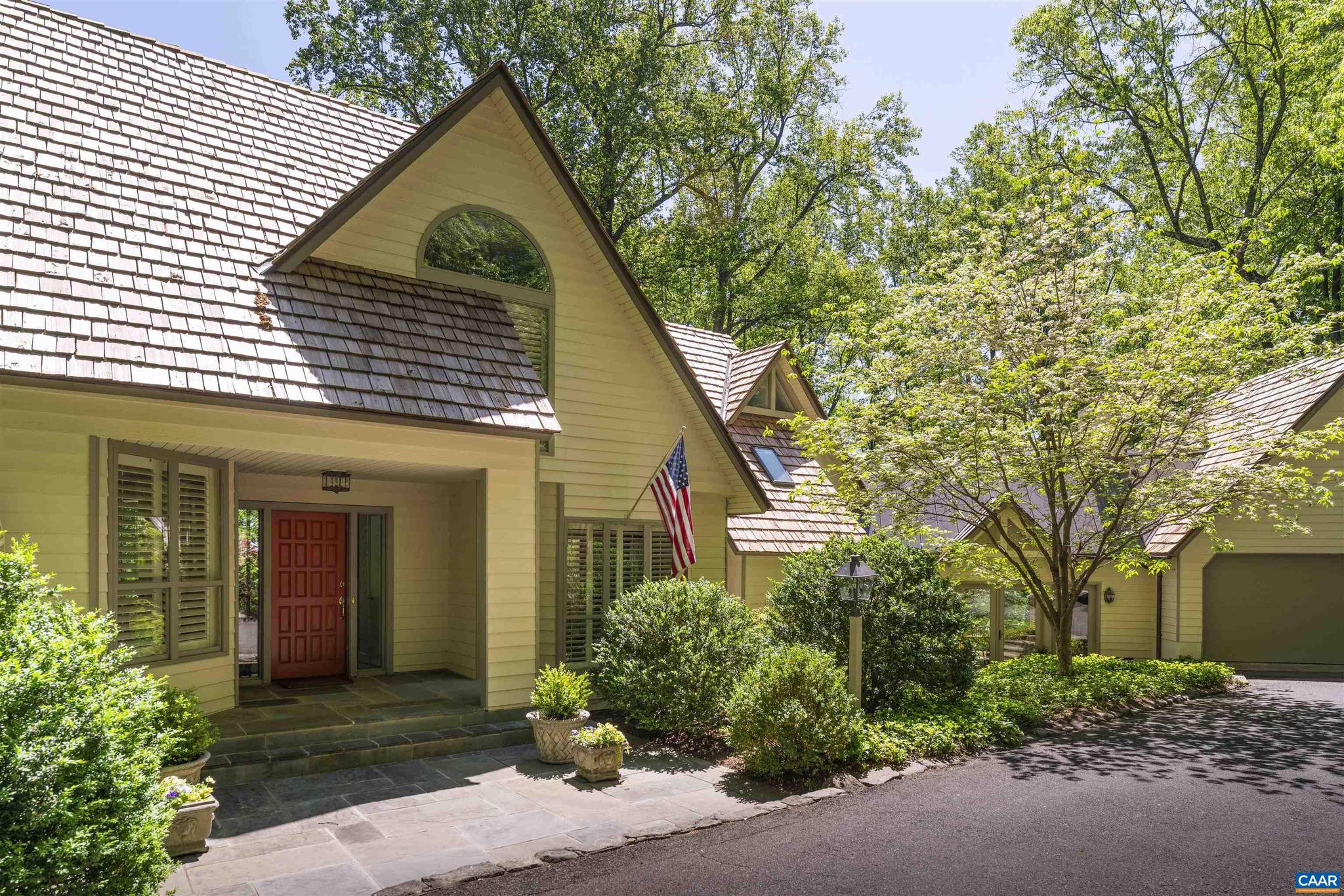 Beautiful and architecturally distinct home tucked away on 2.56 private acres in highly desirable Ednam Forest. Surrounded by mature trees and set back from the road, this property offers privacy, space, and quiet?all just minutes from Boar?s Head Resort, the Sports Club, UVA and downtown Charlottesville. Inside, the home offers 4,500 square feet across three levels, with flexible living spaces perfect for gathering or retreat. The sun-filled living room opens to a vaulted four-season sunroom overlooking the pool terrace?an ideal spot for morning coffee or evening entertainment. The kitchen has been thoughtfully updated with bright cabinetry, ample prep space, and a large island for casual dining. Additional highlights include a private pool, sauna, home office, and 4 large bedrooms, offering plenty of room for family and guests. Classic details and warm finishes run throughout. Whether you're seeking a peaceful retreat or a home built for entertaining, this Ednam Forest property offers timeless charm in one of Albemarle?s most coveted neighborhoods. Shown by appointment only.,Marble Counter,Painted Cabinets,Wood Cabinets,Fireplace in Dining Room,Fireplace in Family Room,Fireplace in Living Room