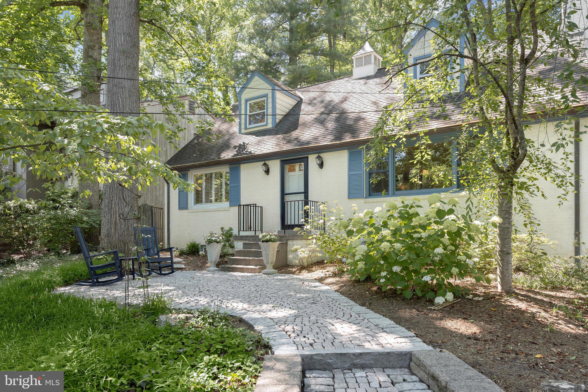 Storybook Cape Cod in a lush green setting has been expanded and updated! Gourmet kitchen and adjacent Family room with cathedral ceiling. Three updated Baths. Professional landscaping includes expansive hardscape and stone walls - impressive! This Glen Echo Heights neighborhood is unique with its winding tree lined streets and a vast variety of home styles. So much personality! A short walk to the Mohican Swim Club, Glen Echo Park, the C&O Canal and all the recreation along the Potomac River. Easy commute into downtown DC or Northern Virginia. This is a very special offering you don't want to miss.