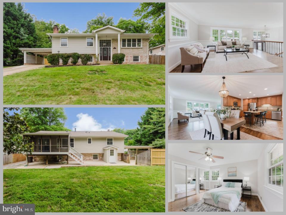 *Open Houses: 1-3 PM Saturday, June 20 | 1-4 PM Sunday, June 21.*

Welcome to 5034 Portsmouth Road — a spacious 5-bedroom, 3-full-bathroom split foyer home nestled in the highly sought-after Country Club View neighborhood of Fairfax, offering the perfect blend of comfortable living, classic charm, and an unbeatable location.

Step inside to find newly finished hardwood floors, abundant natural light, and a warm, welcoming layout that flows effortlessly between living spaces. The main level offers an open, inviting design connecting the living room, dining area, and kitchen — ideal for both everyday living and entertaining.

The updated kitchen serves as the heart of the home, featuring granite countertops, stainless steel appliances, and a large island that provides seamless flow into the dining area and living room. Just off the kitchen, one of the home's true standout features awaits — a screened-in porch offering a peaceful, bug-free retreat perfect for morning coffee, evening relaxation, or entertaining guests in comfort, no matter the season.

Upstairs, three generously sized bedrooms include a comfortable primary suite with ample closet space and an en-suite full bathroom overlooking the backyard. The remaining two bedrooms offer extra closet space and plenty of natural light, providing flexibility for family, guests, or a home office, while a full hall bathroom completes the upper level.

The lower level is anchored by a spacious rec room featuring built-in shelving, a fireplace, and natural light — a true retreat for relaxing or entertaining. Two additional bedrooms on this level are served by the home's third full bathroom, a rare and convenient find. A spacious laundry and storage room rounds out the lower level, with walk-up access leading directly to the backyard.

Step outside to a large, fully fenced, flat backyard — a rare find offering endless possibilities for gardening, play, entertaining, or simply unwinding in your own private setting. Effortless indoor-outdoor living is the focus here, with access to the yard available through the screened-in porch, lower-level steps, carport, or along the side of the home.

Ideally located in Country Club View, one of Fairfax's most established and desirable communities, residents enjoy access to a neighborhood park with a playground, tennis and basketball courts, walking trails, and a peaceful creek — all just steps from home, with no HOA. Just minutes from George Mason University, Fairfax City shopping and dining, and easy access to Braddock Road, Route 123, and I-66 for effortless commuting throughout Northern Virginia and into Washington, D.C.