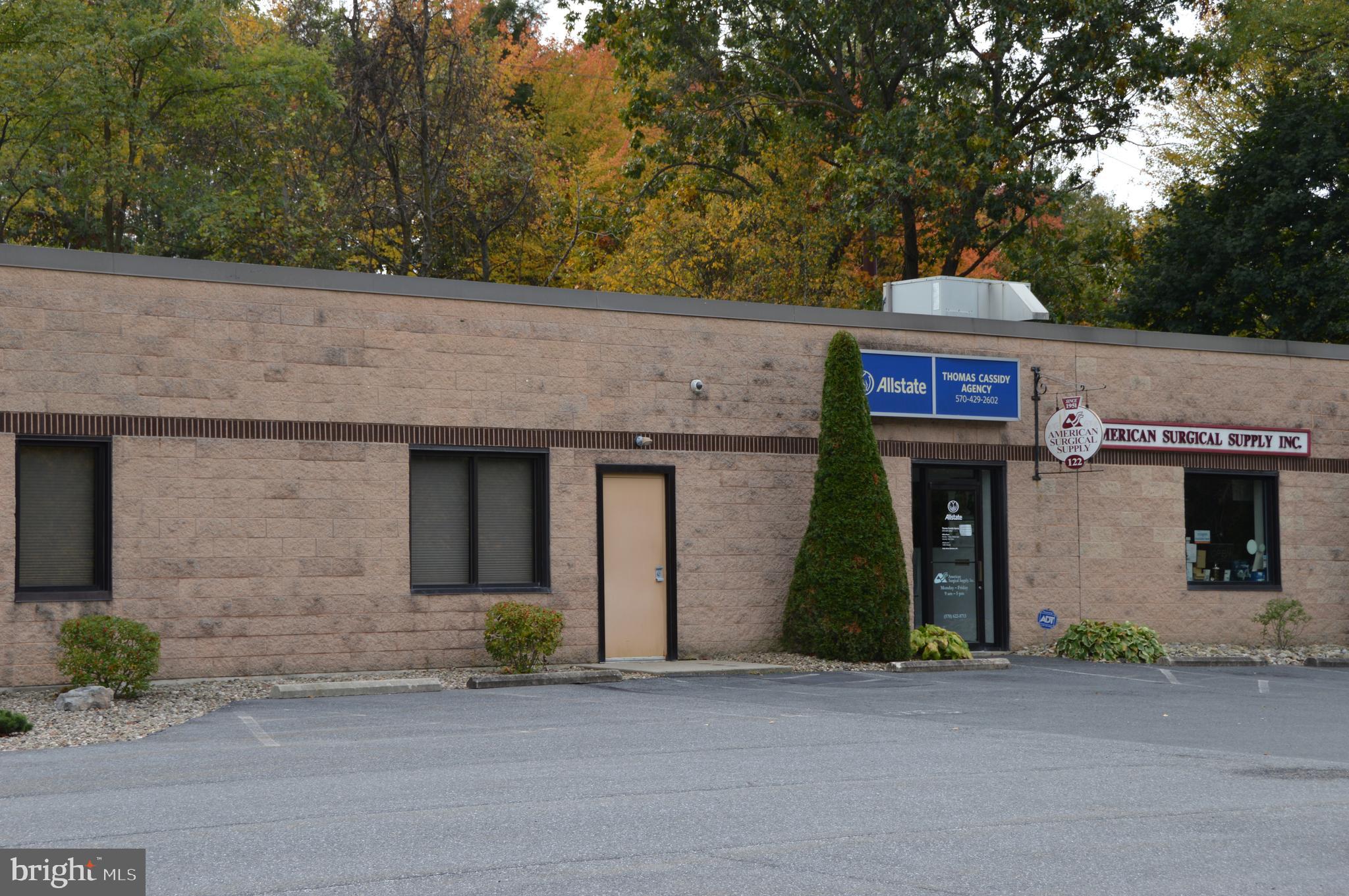 Approximately 1,800 sq feet of professional office space available for immediate occupancy.  Large dual reception area/waiting room with 5 private offices and break room.   Located on Route 61 offering high visibility and convenient onsite parking.  Rental rate includes sewer, water, normal office trash, snow removal, Real Estate Taxes, and building insurance.  Tenant responsible for separately metered electric, gas, phone, internet and  is required to carry Renter's insurance naming Landlord additional insured.  Minimum two (2) year lease.  Call for details.
