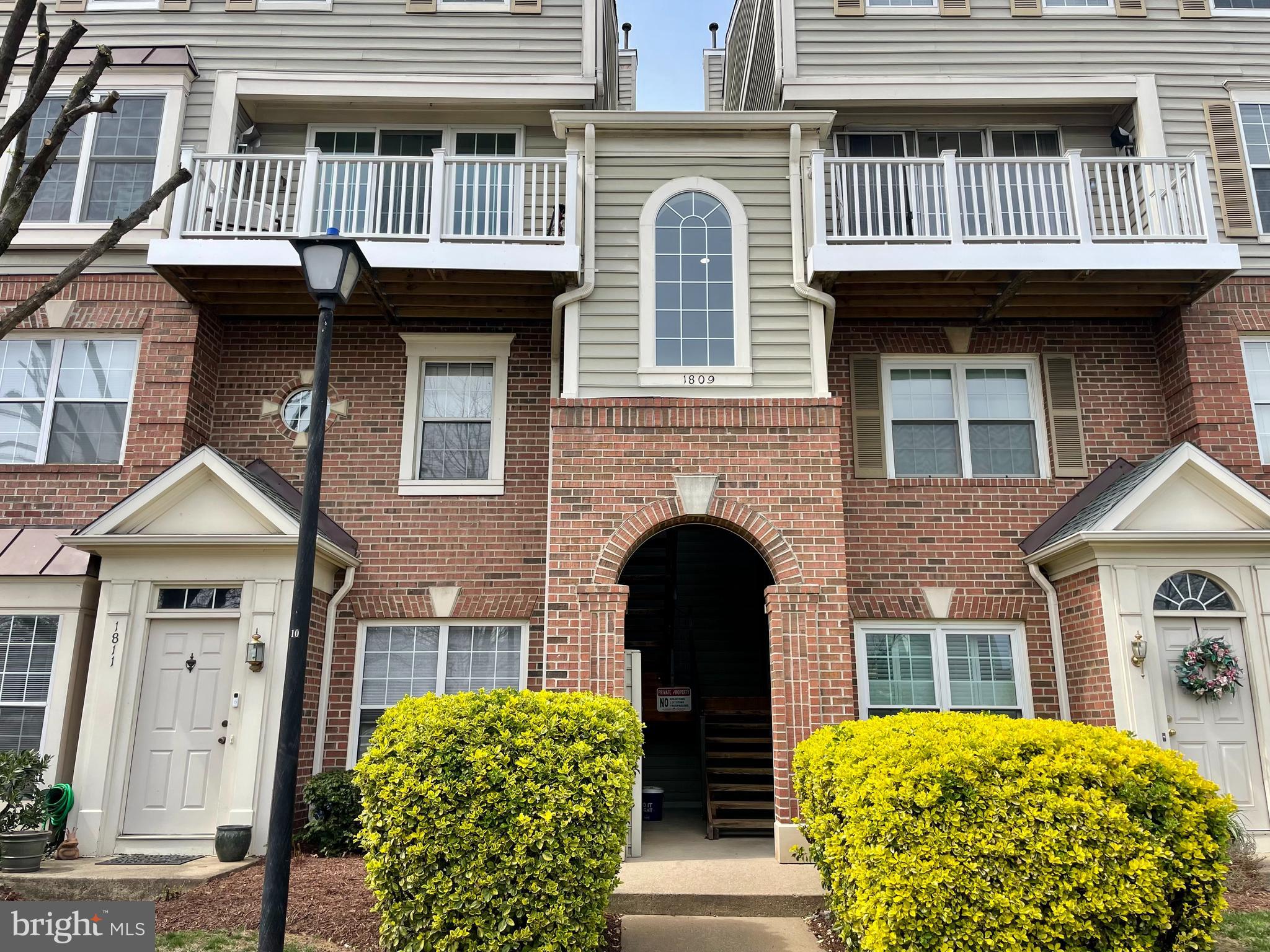 This two-level 2BR, 2.5BA condo is located in a fantastic location close to everything in Alexandria. New carpet and fresh paint. The condo features an open eat-in-kitchen, gas fireplace and a balcony. Main level powder room. Upstairs, the unit features two large primary suites with vaulted ceilings, each with their own bathroom and walk in closet. full size washer and dryer upstairs.  Just blocks from Fairlington Plaza, Bradlee Shopping Center and Shirlington.