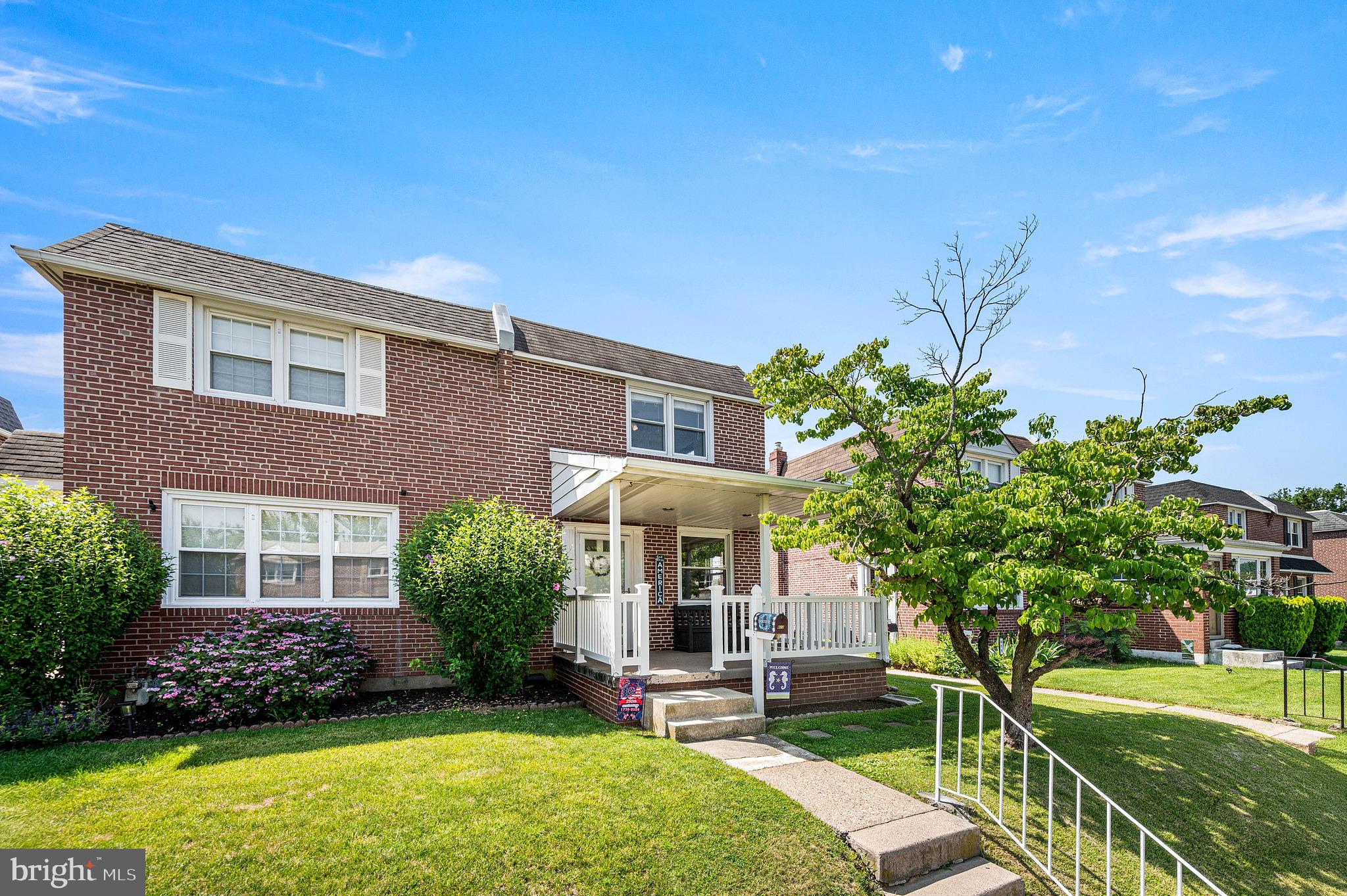 Welcome to this beautifully maintained 3-bedroom, 1.5-bath twin home located in a quiet neighborhood in Ridley Park. Situated near the ABC field, this residence offers convenient access to parks, schools, and the regional train. The home is full of natural light throughout and boasts wonderful spaces for outdoor living, including a large, beautiful front porch and an elevated back deck perfect for entertaining. The first floor features an open-floor design with a spacious living room and a dining room that provides access to the rear deck through a newly installed sliding patio door. The well-designed kitchen offers a generous amount of cabinetry and updated appliances, including a five-burner gas range, stainless steel refrigerator, and a dishwasher. Upstairs, the well-sized bedrooms benefit from ample closet space and continued natural light, while the full bathroom features a tiled floor and a shower/tub combination. The large walkout finished basement provides a flexible space for an entertainment room, playroom, or home office. Recent upgrades include: HVAC system 2019, hot water heater 2019, first floor luxury vinyl floors 2021, new carpets 2nd floor 2019, new slider door and windows in back bedrooms, and kitchen 2025, and front porch railings 2026. With convenient parking in the rear, this lovely home is a must-see. Do not miss the opportunity to purchase this bright and inviting property in Ridley Park.