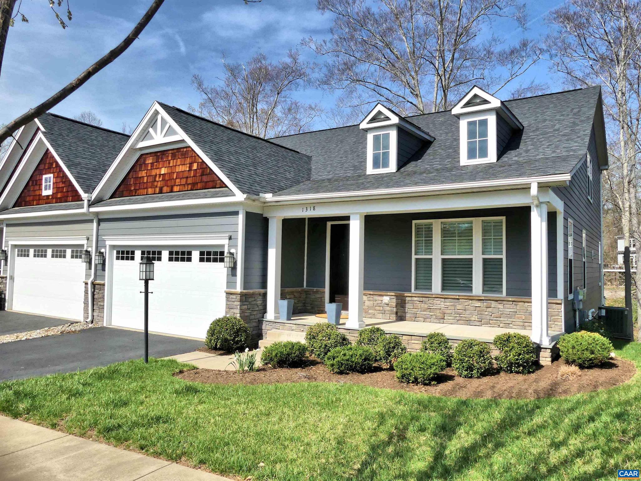 Rare Offering in the Villas at Belvedere!  This spacious 2,846 square foot home gives you one level living in luxury.  Gorgeous engineered hardwood floors are throughout your main living area which offers a wide open Living room / Kitchen / Dining area concept.  You will enjoy the relaxed Living room area with a gas fireplace centerpiece and TV and mounting brackets, all included.  In the Kitchen, your gourmet workspace has an abundance of cabinets, double wall ovens, and an oversized quartz countertop island.  Completing the main level is your 16 x 15 Primary bedroom and full bath with a spacious ceramic tiled shower.  9 foot ceilings all around create a wonderful open and expansive atmosphere.  Are guests coming over for the night?  Well, upstairs they will love the BIG loft area and a second full bedroom/bath suite.  A third bedroom also is just off a full hall bath.  Need storage area?  Get ready for the HUGE full unfinished basement which is plumbed for another bath if desired.,Quartz Counter,Fireplace in Living Room