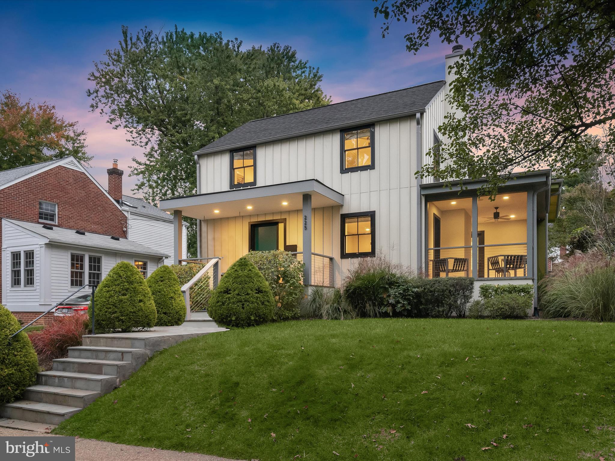Open House cancelled "Vintage Farmhouse" by SAGATOV DESIGN + BUILD- Completely renovated and expand in 2013, this is the "OG" of Farmhouse Renovations and was Featured on HGTV. Completely curated to maximize the footprint and design (3560 total sqft) , this modern home has 5 beds (three up and two on the lower level) 3 full baths, 1 powder room, a wide and welcoming foyer, incredible open kitchen with large island, extra long built-in banquet for dining, a family room off the kitchen with gas fireplace and access to the side porch from the kitchen. Other main level features include a large den/T.V. room that has a built-in desk with cabinets and wood burning fireplace (and access to the side porch) , a large mudroom with cubbies and coat closet, powder room, rear yard access from the family room/kitchen. The upper level houses the primary suite with vaulted ceilings, exposed beams, two walk-in closets and a fun primary bath. Two spacious secondary bedrooms with large closets with closet systems, a fall bath, and large laundry room finish the second level. The lower level houses a spacious 4th bedroom, 5th bedroom (can be used as an office or exercise room), recroom with wall of built-ins, storage/mechanical room and access to the side yard through the recroom. This cool house is magazine and instagram worthy, with fun splashes of color, cool exposed brick, designer wallpaper, statement light fixtures, modern tile and a well thought out layout. This is such an ideal location in Arlington, across the street from Lubber Run Park and Amphitheater, a block away from the community center and a 1/2 mile to Ballston. You will fall in love with Arlington Forest neighborhood and this one-of-a-kind Modern Farmhouse. Offer deadline for Tuesday, Oct. 24th at 12pm.