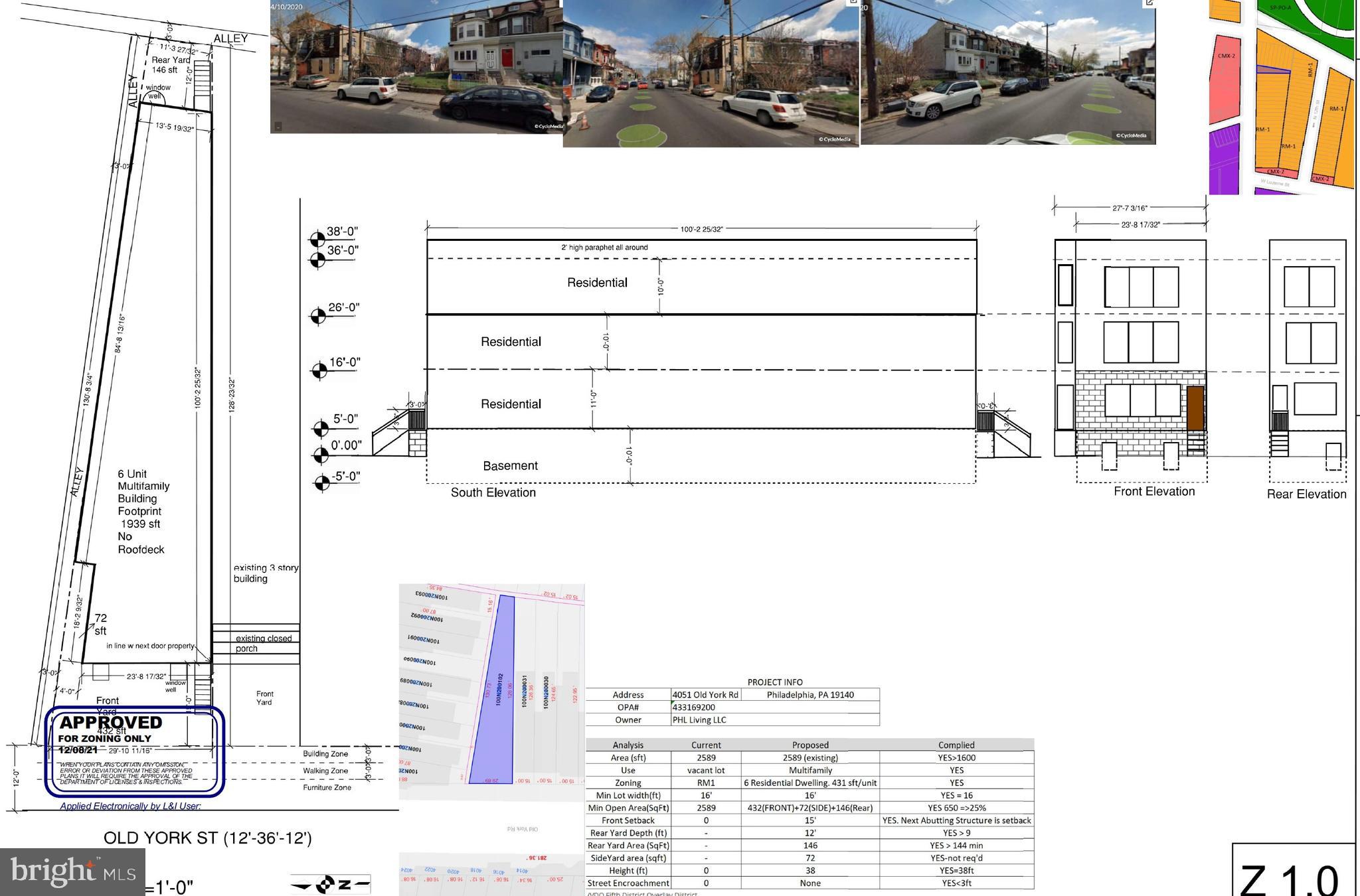 RM1 zoned, 6-unit approved previously and brings a great development opportunity. The front is almost 30 ft wide, making a great opportunity for an apartment development. Parks, Hospitals, and other amenities are close by. Make it yours today.